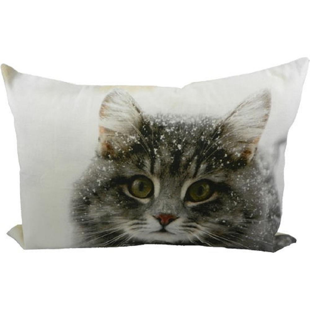 Mars & More Kissen Katze Grau Schnee, GKHKKS