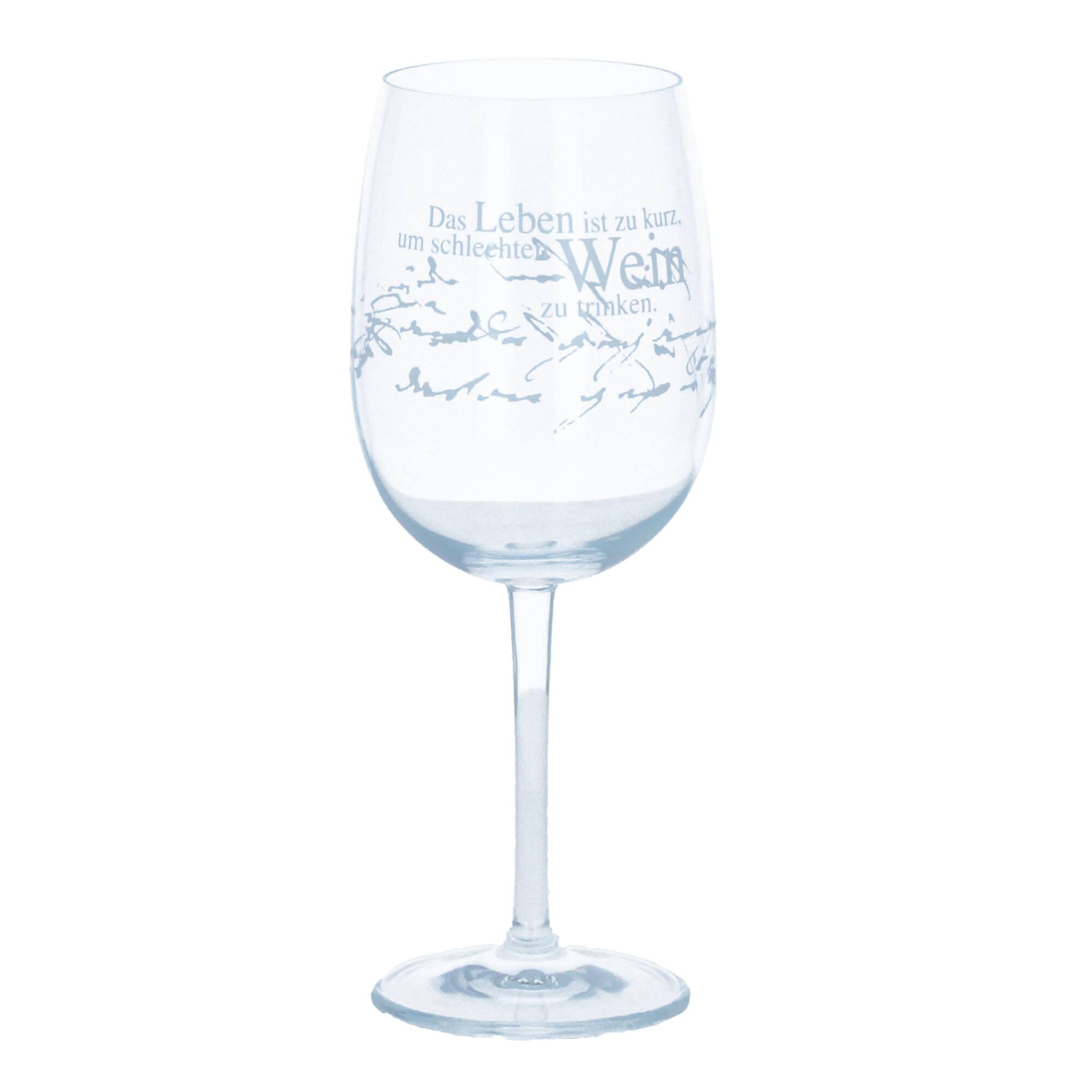 räder PET Vino Rotweinglas Das Leben ist kurz Weinglas