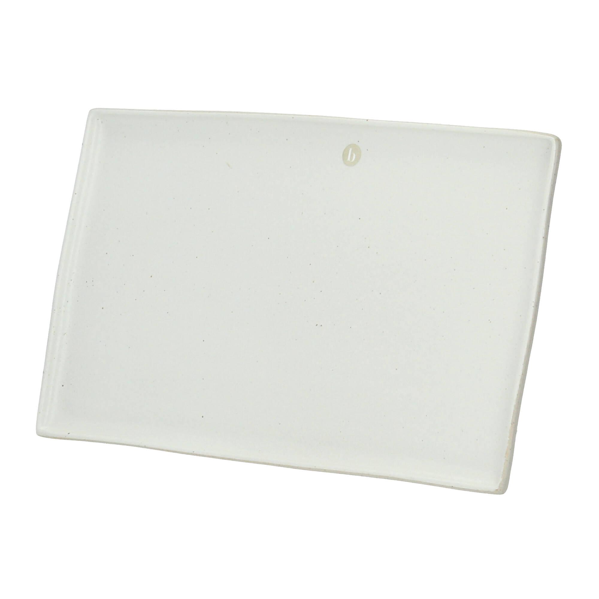 Broste Copenhagen Teller Eli 26 x15,6 cm matt soft light grey Steingut 