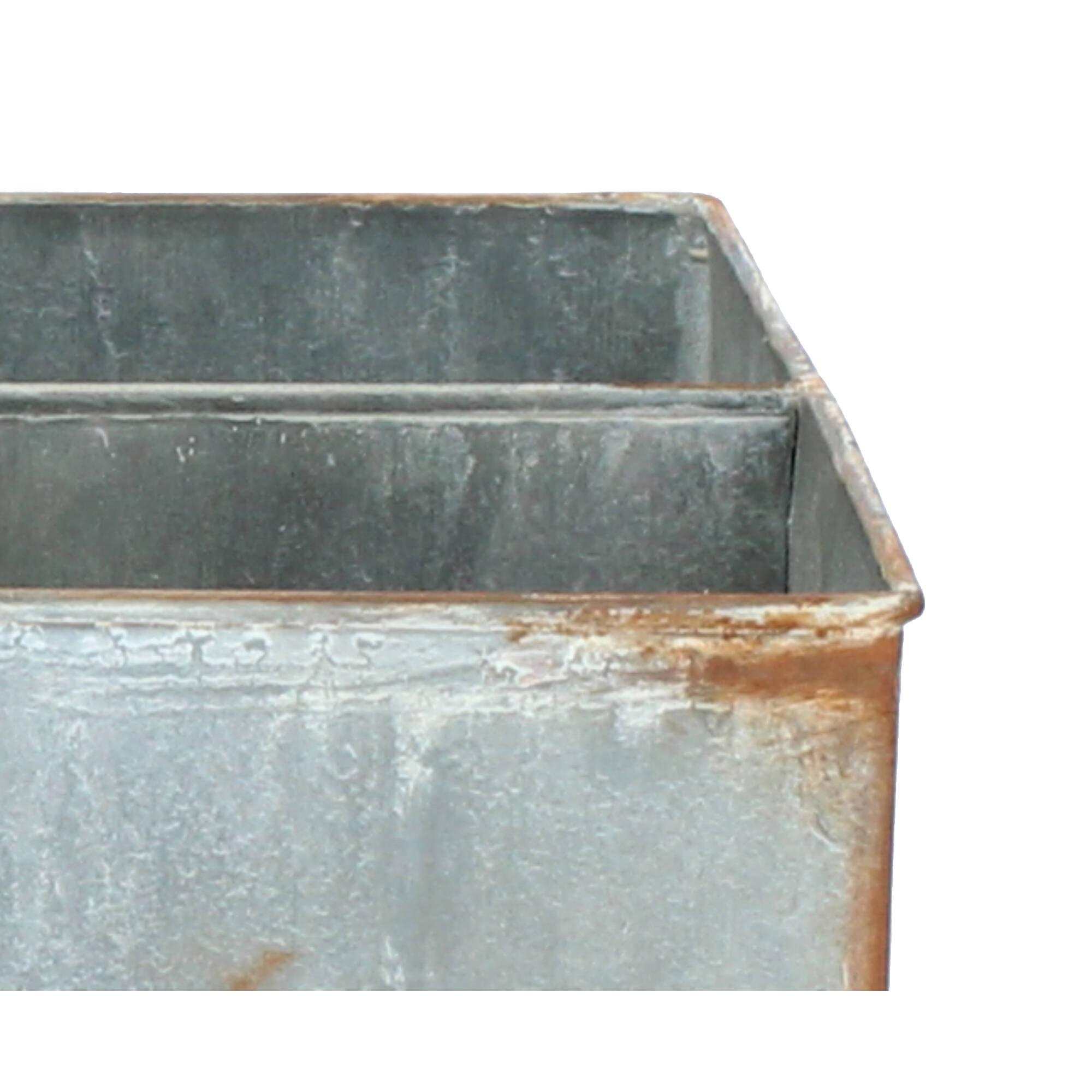 Chic Antique Pflanzschale Kasten 4 Fächer grau 41,5x39x22 cm