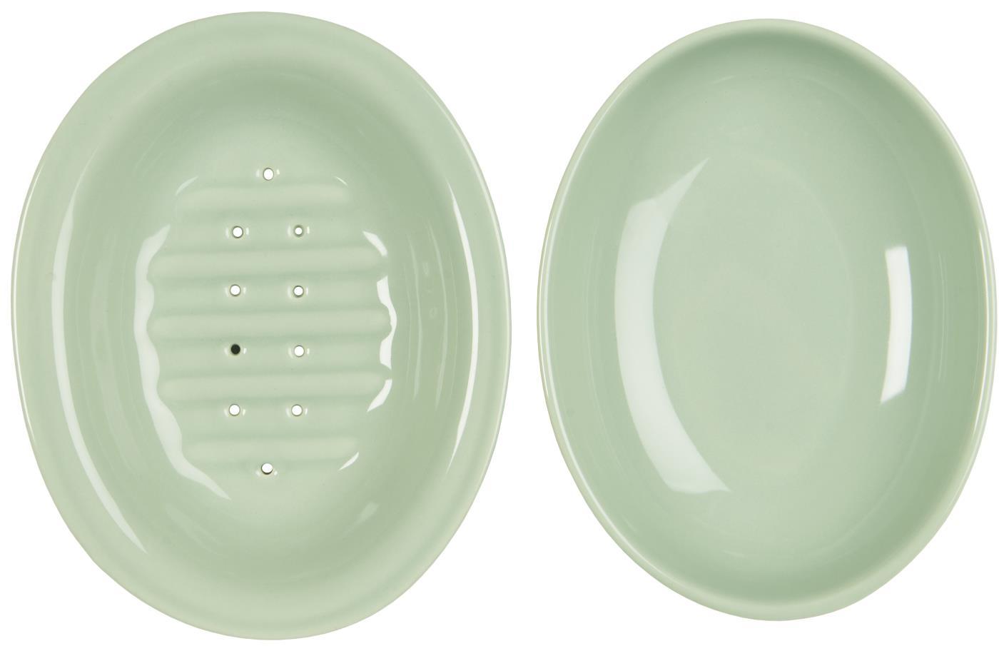 IB Laursen Seifenschale 2-teilig Wasabi Keramik grün 1970-42 IB Laursen Seifenschale 2-teilig Wasabi Keramik grün 1970-42
