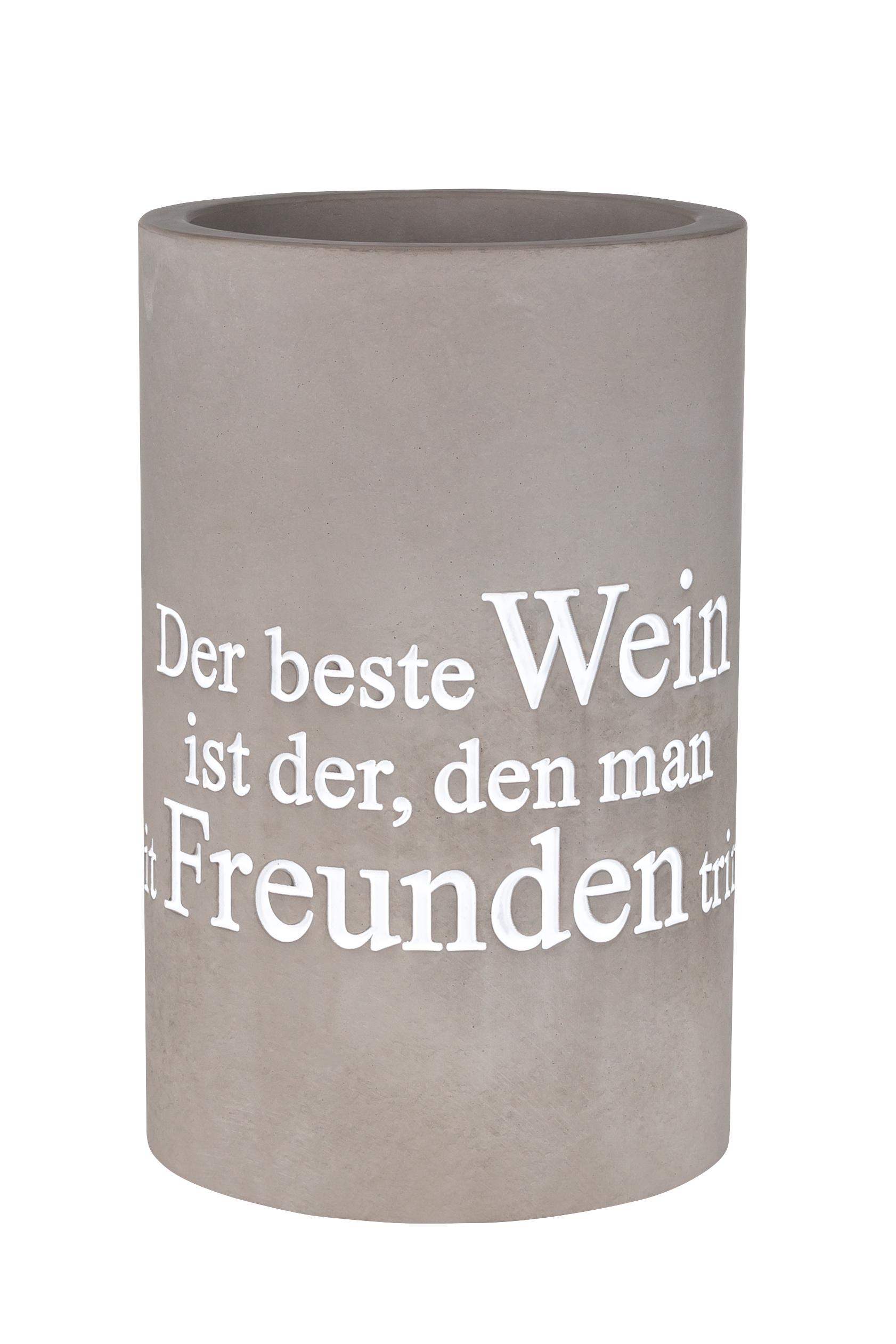 räder Flaschenkühler Der Beste Wein PET 21 cm Grau