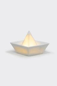 räder LED Schiff 12,5 x 8 x 7,5cm Porzellan weiß 0018050