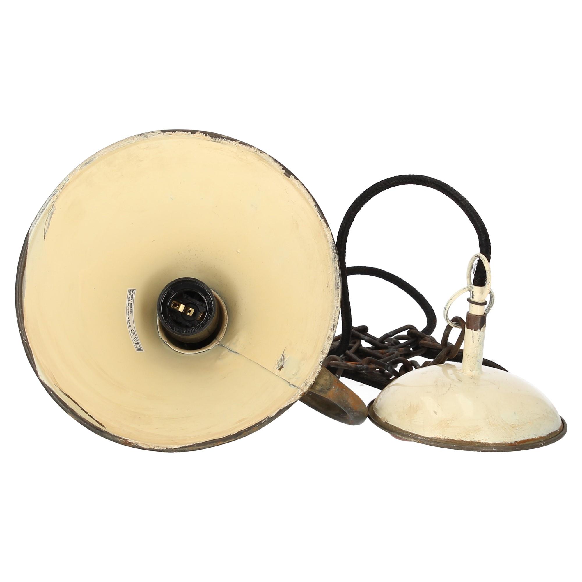 Trademark Living Hängelampe Deckenlampe Trichter Upcycling weiß