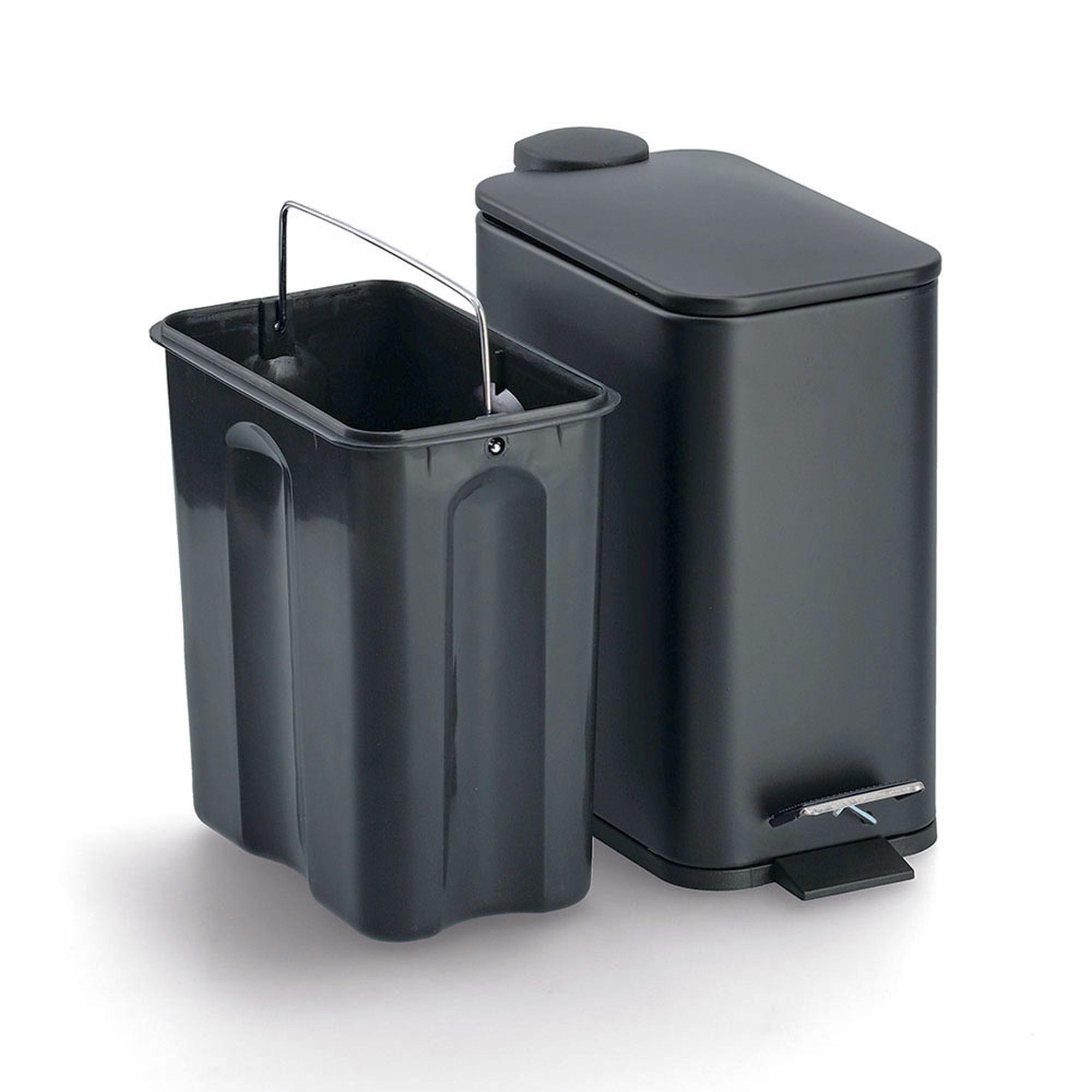 Zeller Treteimer 5L schwarz 28,3x14x29cm 18962 Zeller Treteimer 5L schwarz 28,3x14x29cm 18962