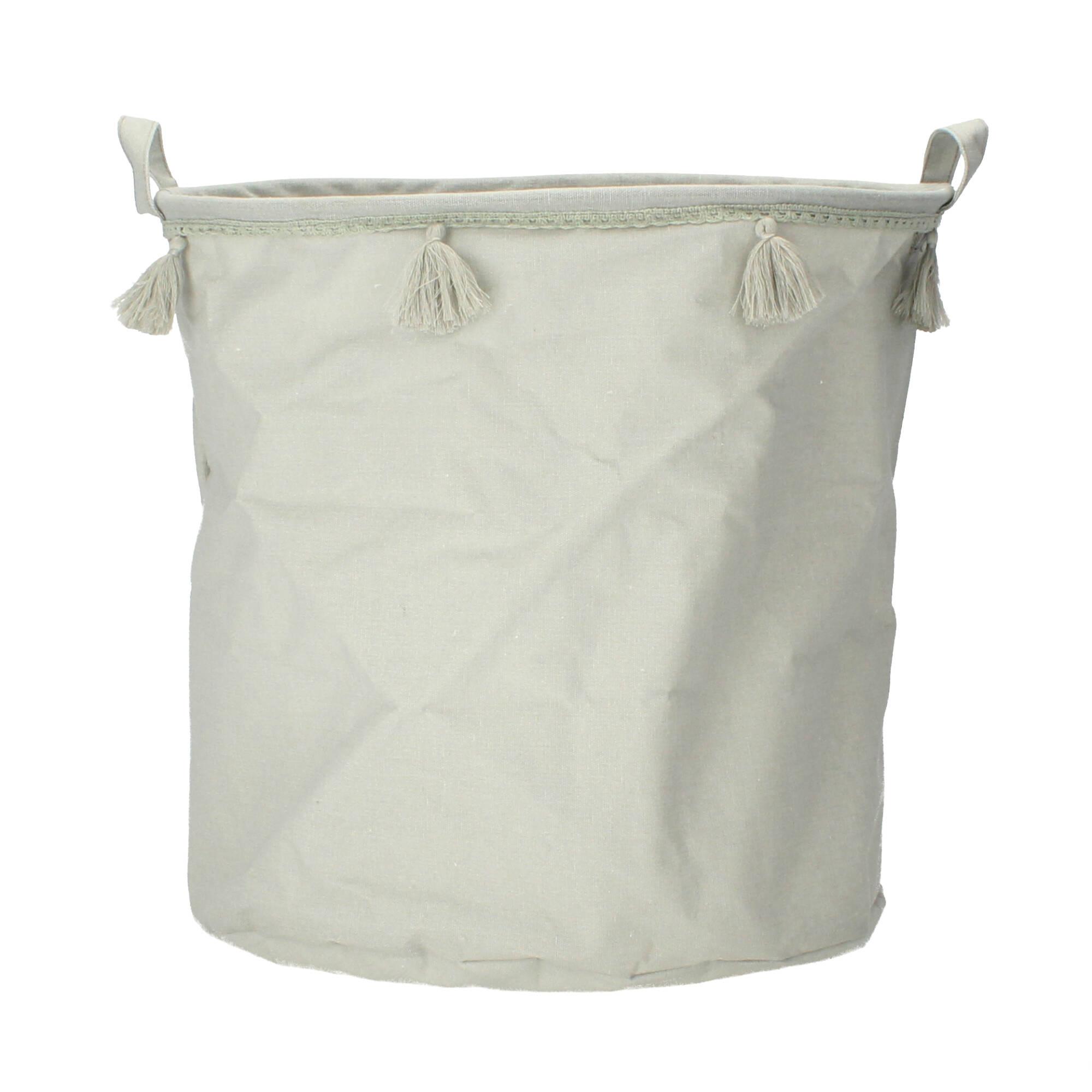 JaBaDaBaDo Aufbewahrungskorb Korb Wäschekorb Quasten 40x40 cm grau JaBaDaBaDo Aufbewahrungskorb Korb Wäschekorb Quasten 40x40 cm grau