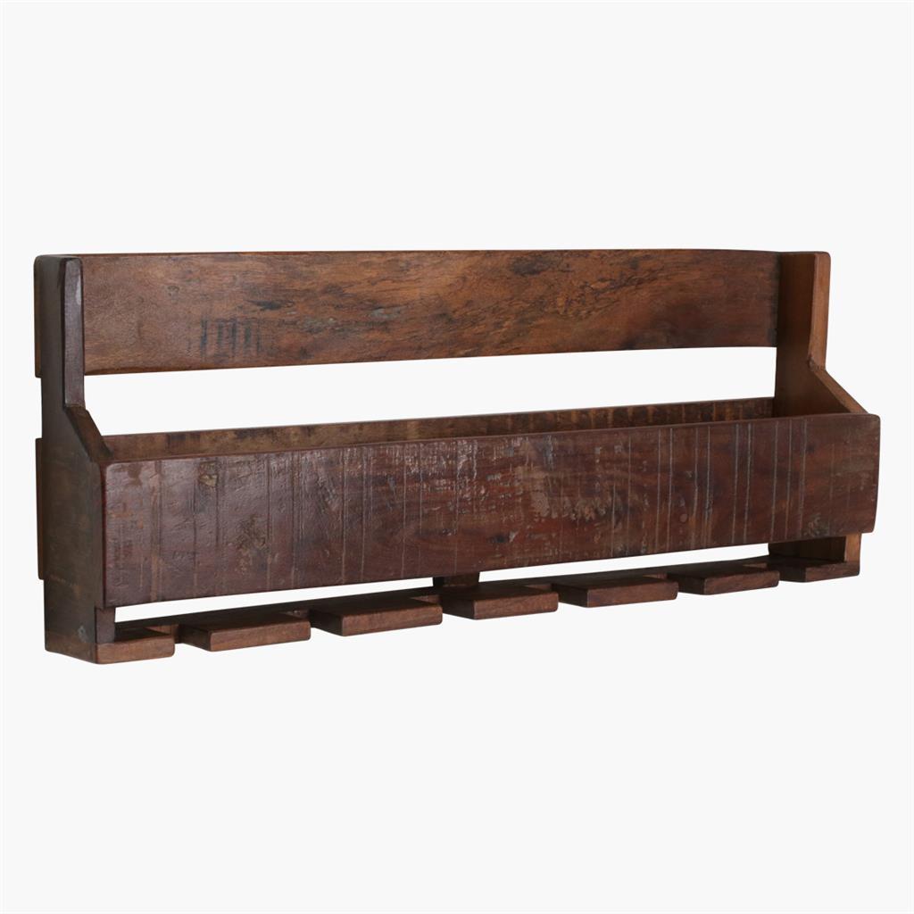 Raw Materials Weinregal 60x28x12 cm FSC Recyceltes Holz Raw Materials Weinregal 60x28x12 cm FSC Recyceltes Holz