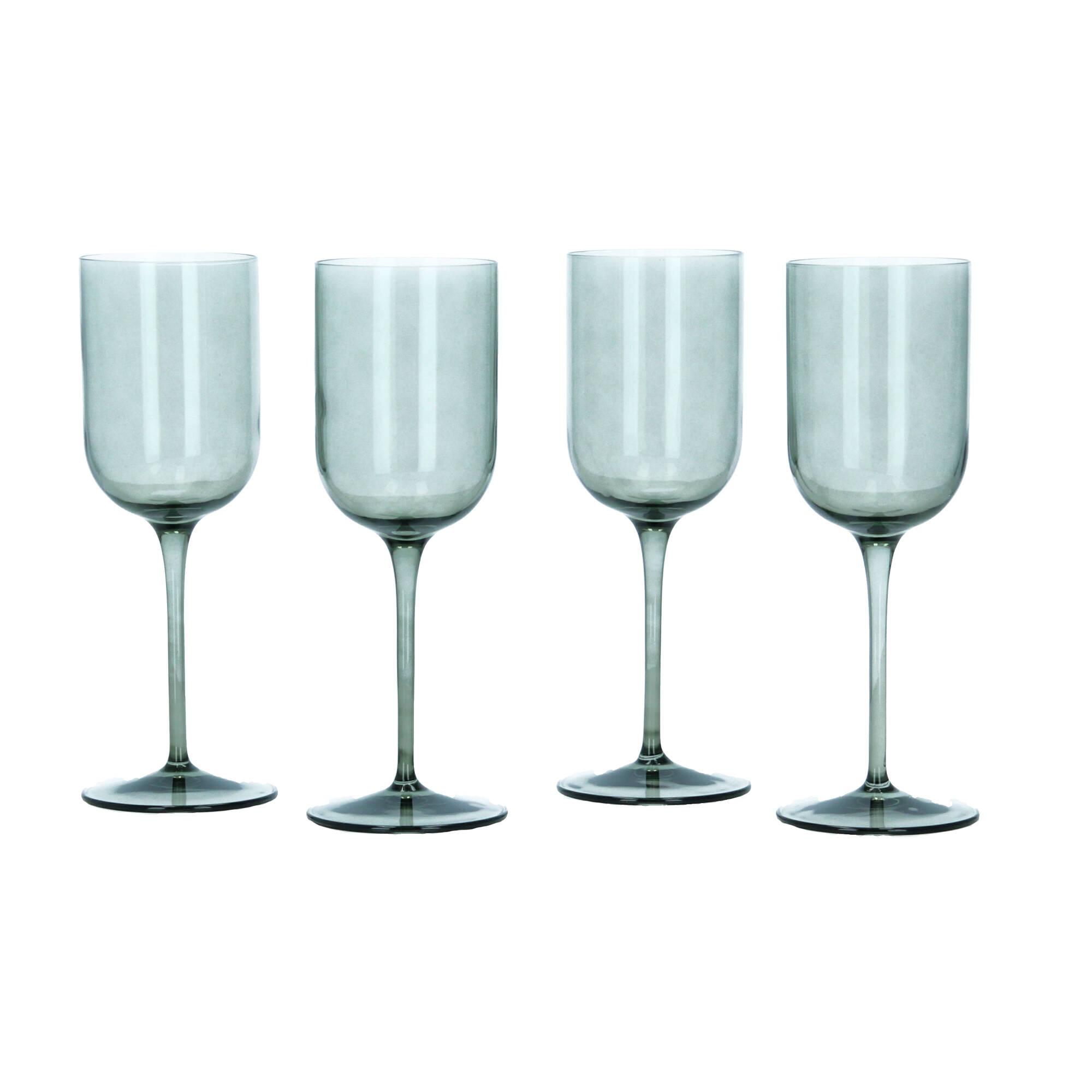 blomus Fuum Weißweinglas 4er Set 280 ml smoke grau