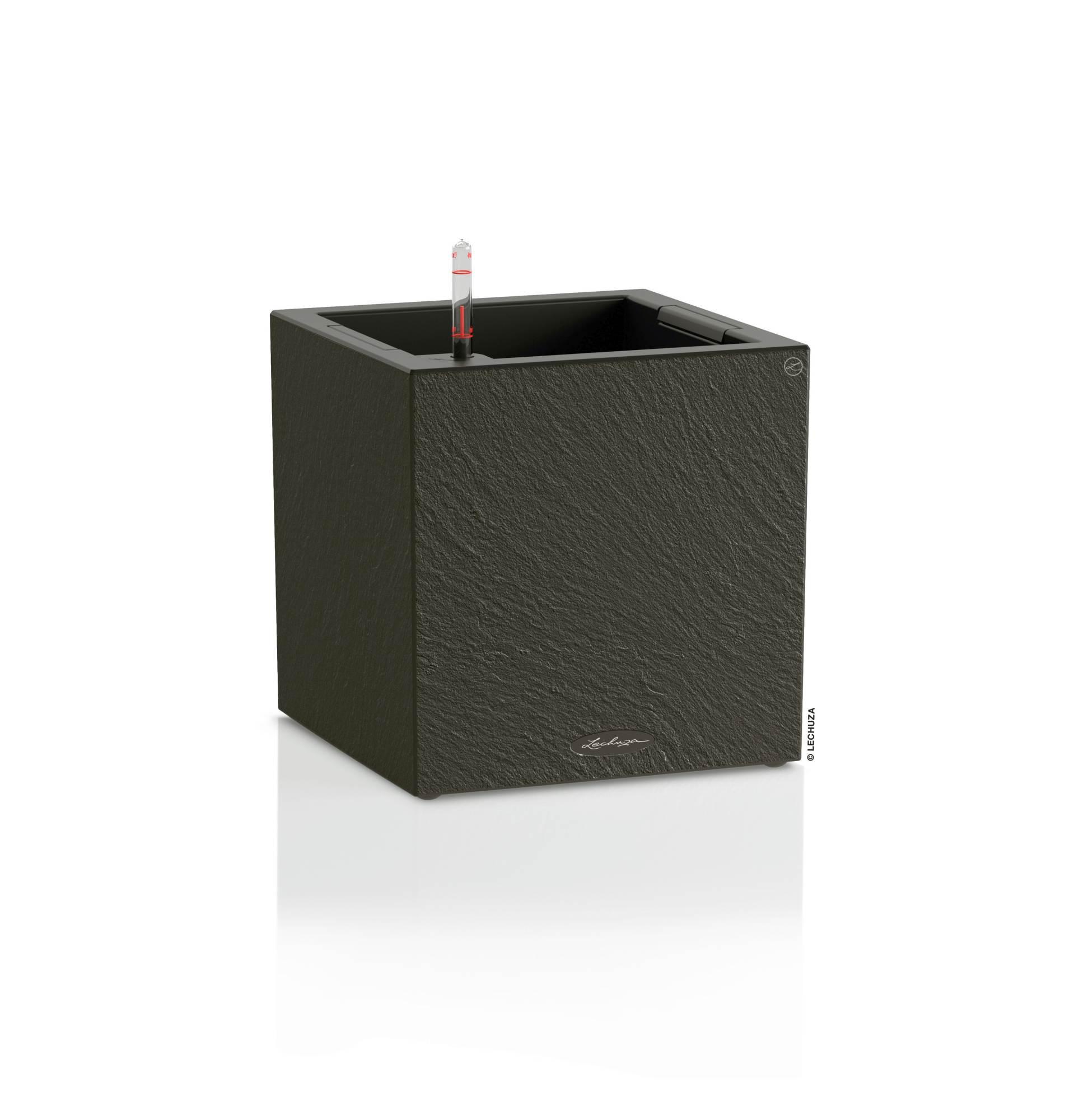 Lechuza Pflanzkübel eckig Canto Slatestone 30 low dark grey Lechuza Pflanzkübel eckig Canto Slatestone 30 low dark grey