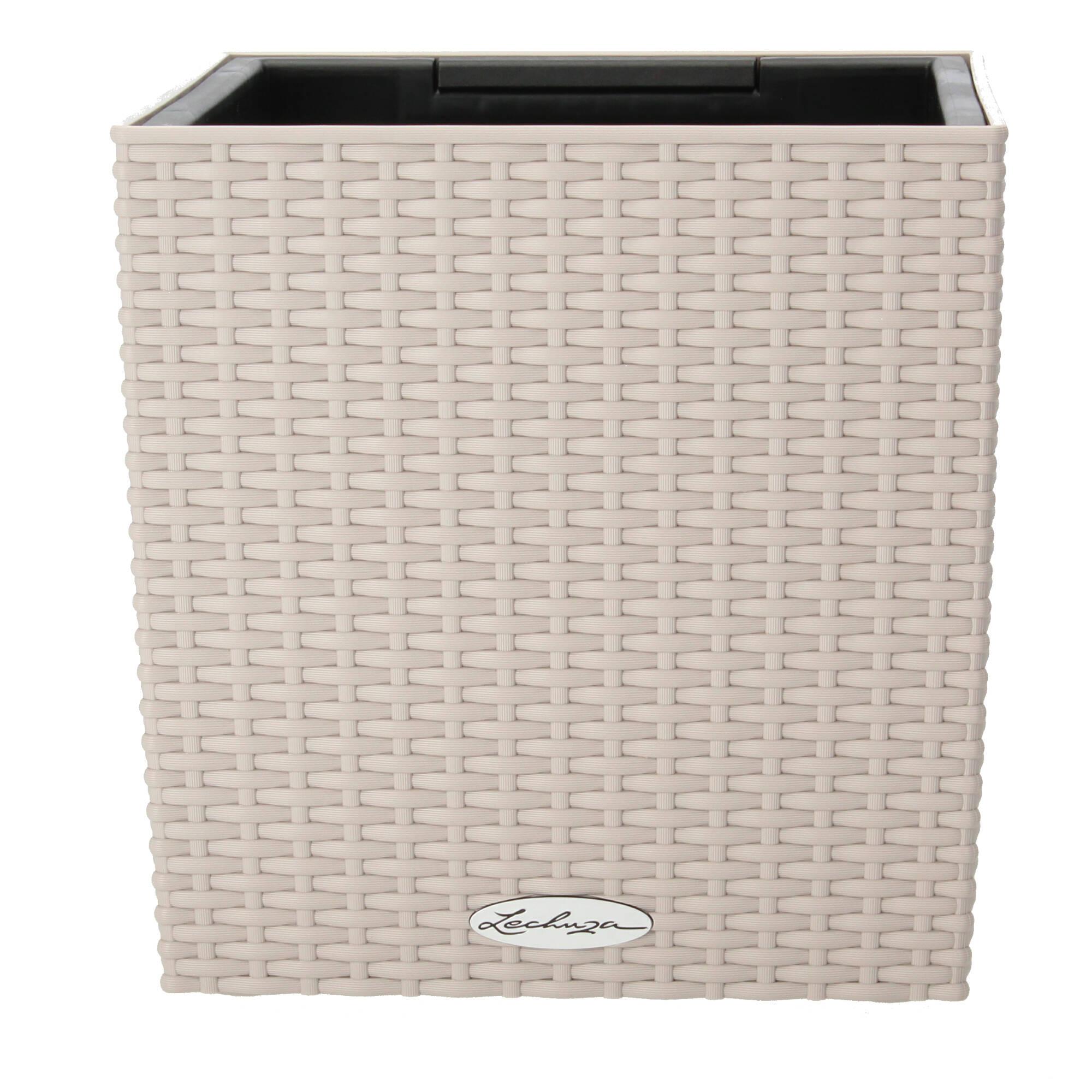 Lechuza Blumentopf groß Cube Cottage 30 sandbraun