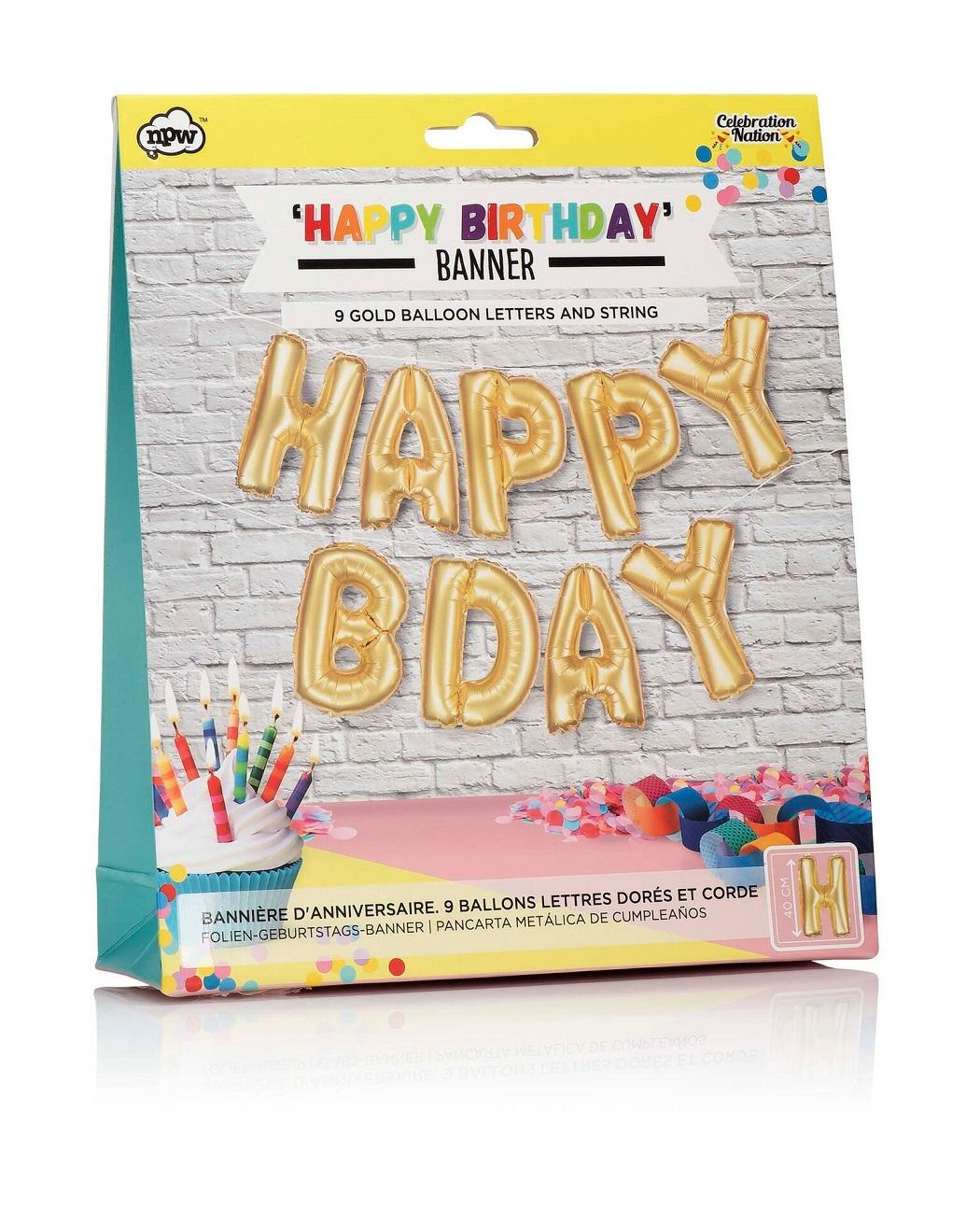 NPW Folien Geburtstags Banner Happy Birthday, NP31904