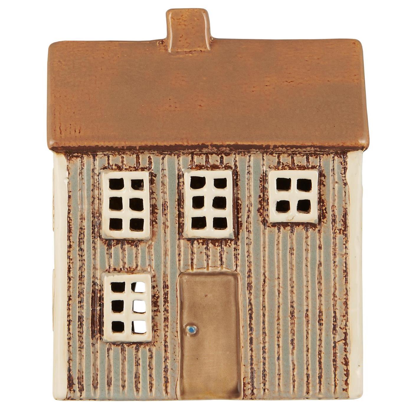 IB Laursen Lichthaus Visby braune Tür Teelichthalter beige