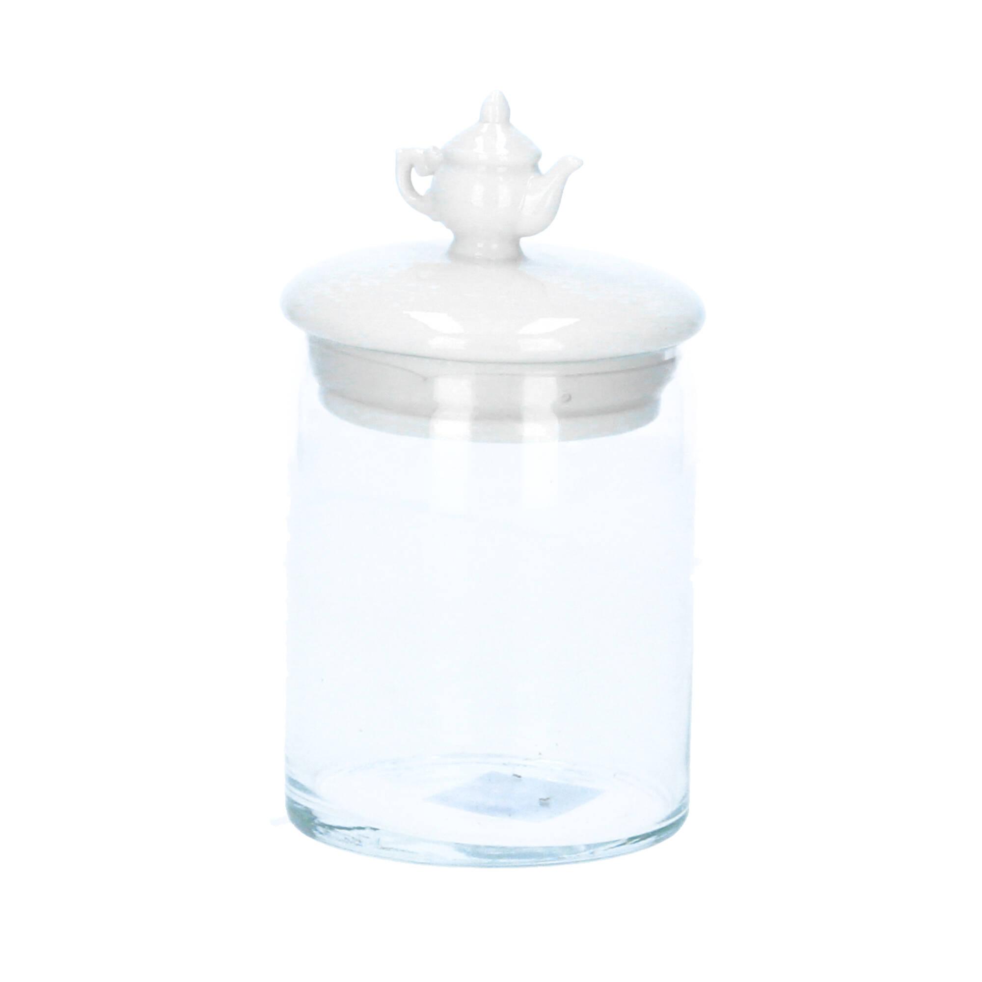 Hoff Interieur Glasdose mit Porzellandeckel Kannen 2er Set Hoff Interieur Glasdose mit Porzellandeckel Kannen 2er Set