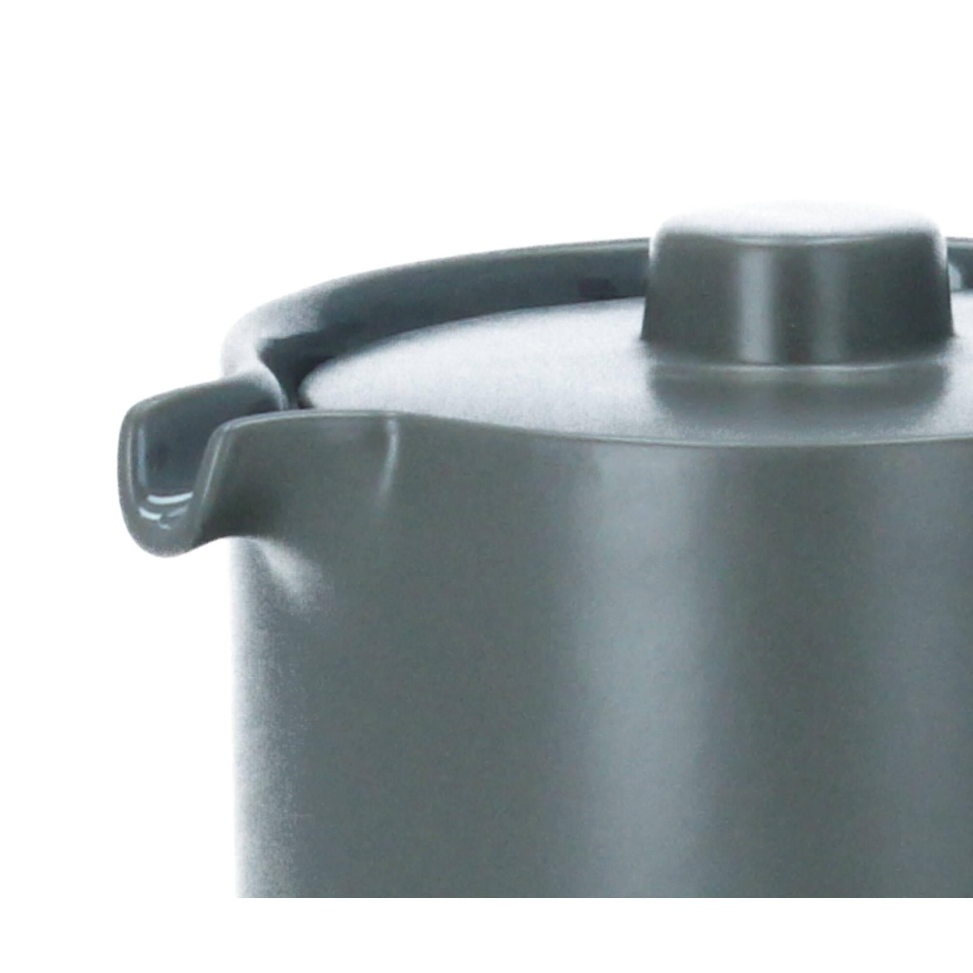 blomus Pilar Teekanne Kanne 1 L Keramik pewter zinngrau