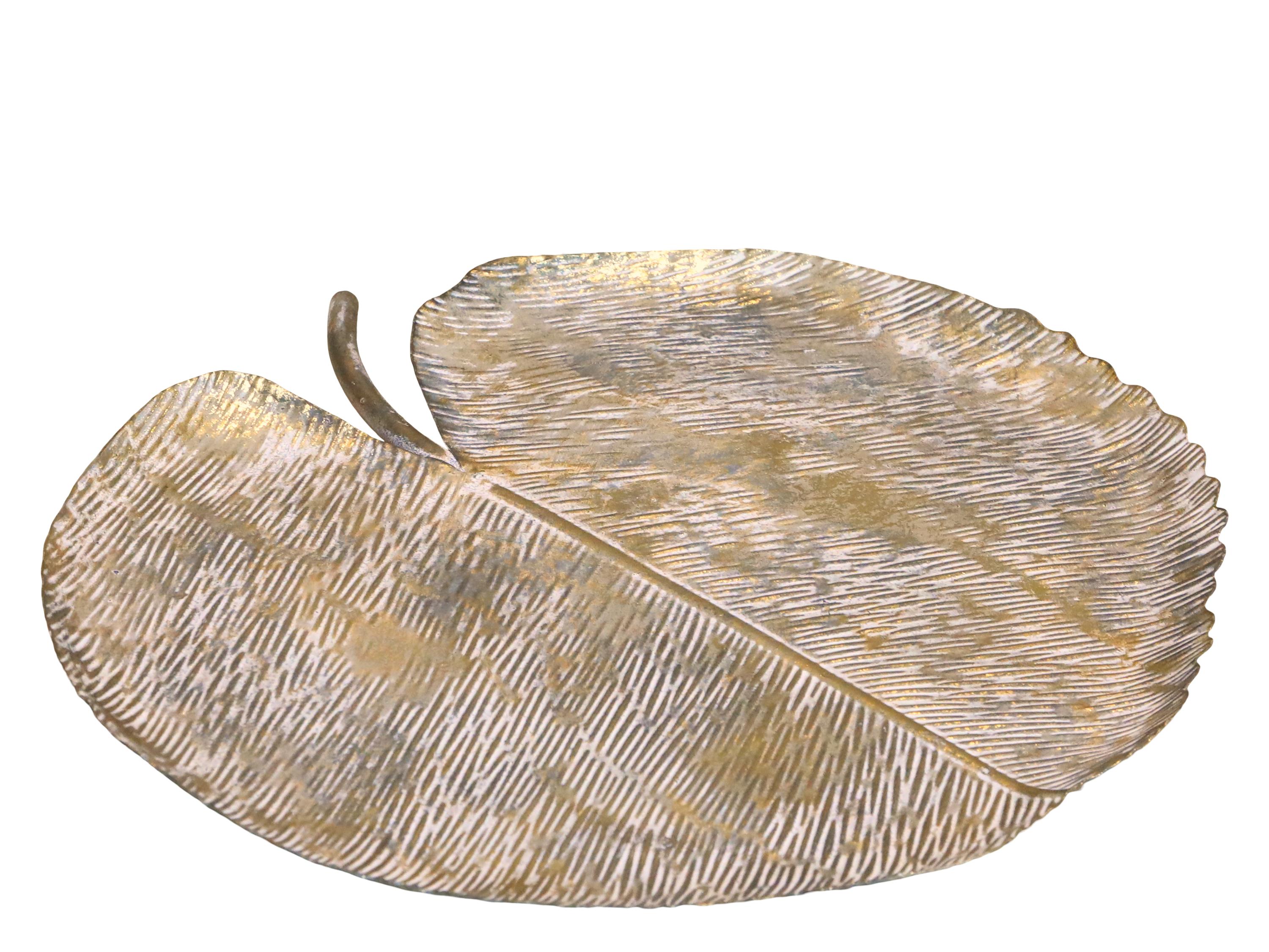 Chic Antique Dekotablett Blatt rund