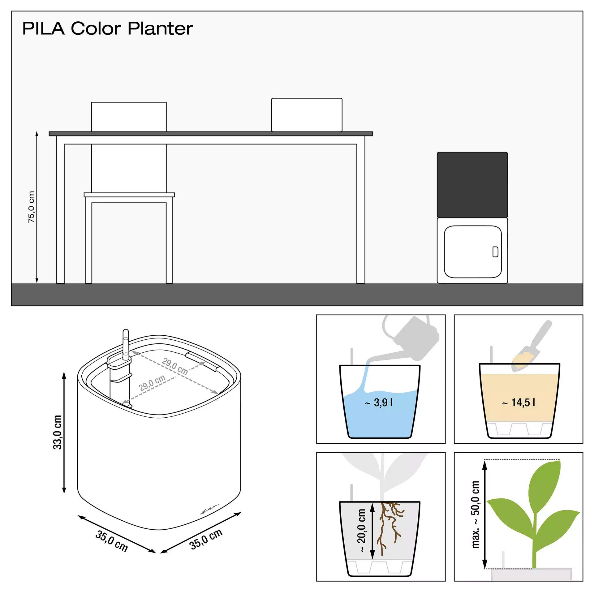 Lechuza Blumentopf hoch Pila Color Planter sandbraun