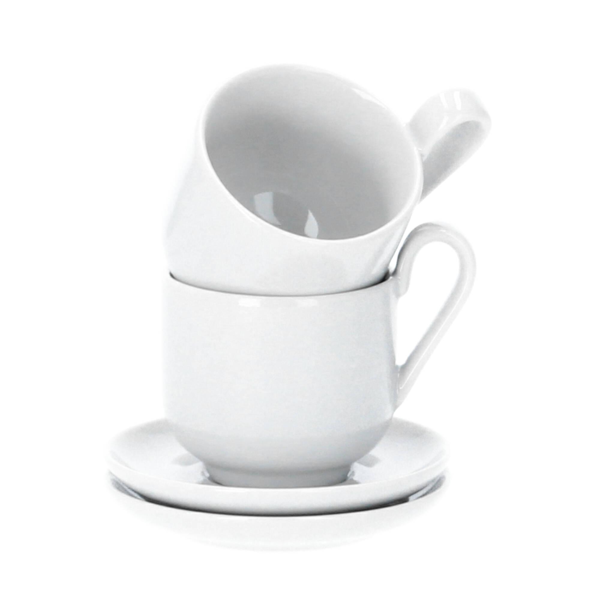 blomus RO 2 Espressotassen mit Untertasse 80 ml Porzellan nimbus cloud