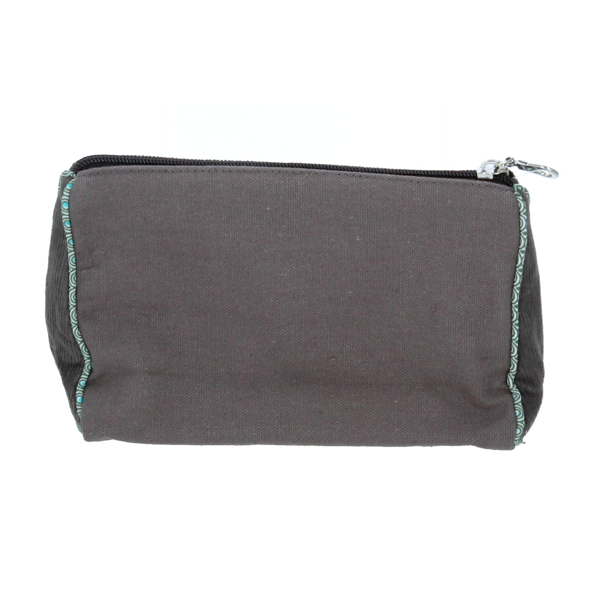 Wendekreis Kosmetik Täschchen Kulturbeutel braun Blumenwiese