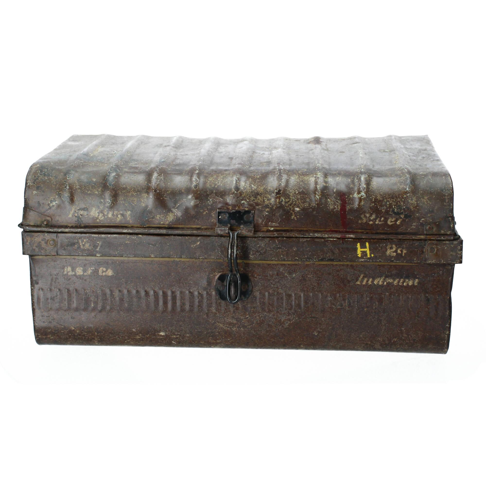 Raw Materials Vintage Reisekoffer alt Aufbewahrungskiste Unikat braun