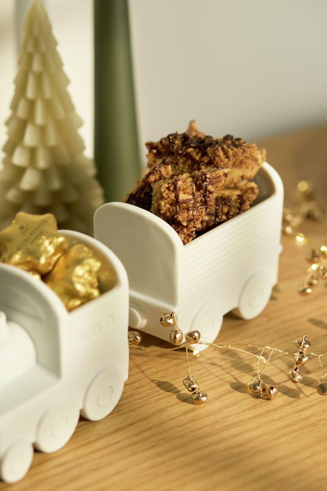 räder Schale 2er-Set Weihnachtszug Porzellan weiß 0093012