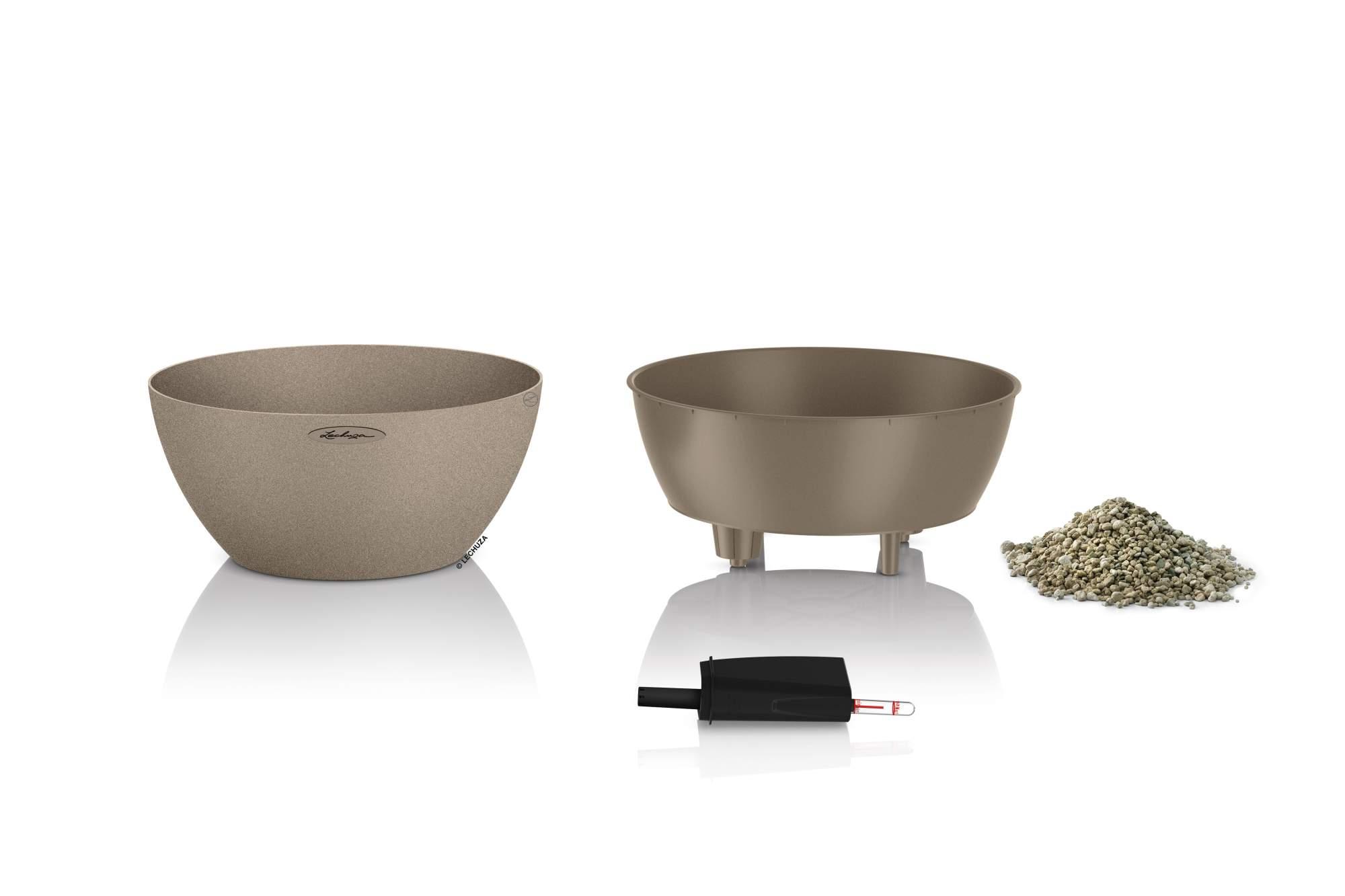 Lechuza Pflanzschale Cubeto Stone 40 sandbeige Lechuza Pflanzschale Cubeto Stone 40 sandbeige