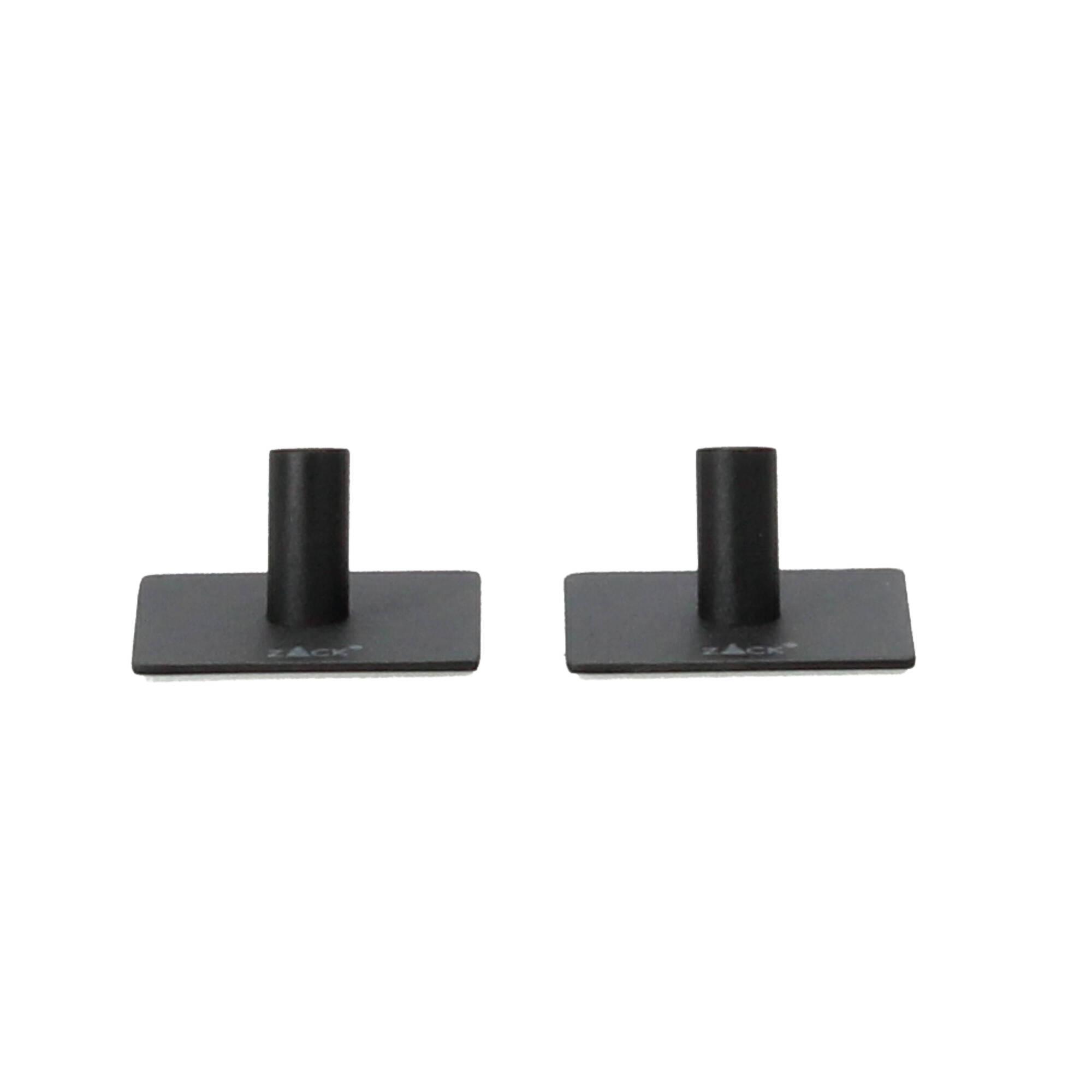Zack PECO Handtuchhaken 2er Set eckig 4,2 cm schwarz