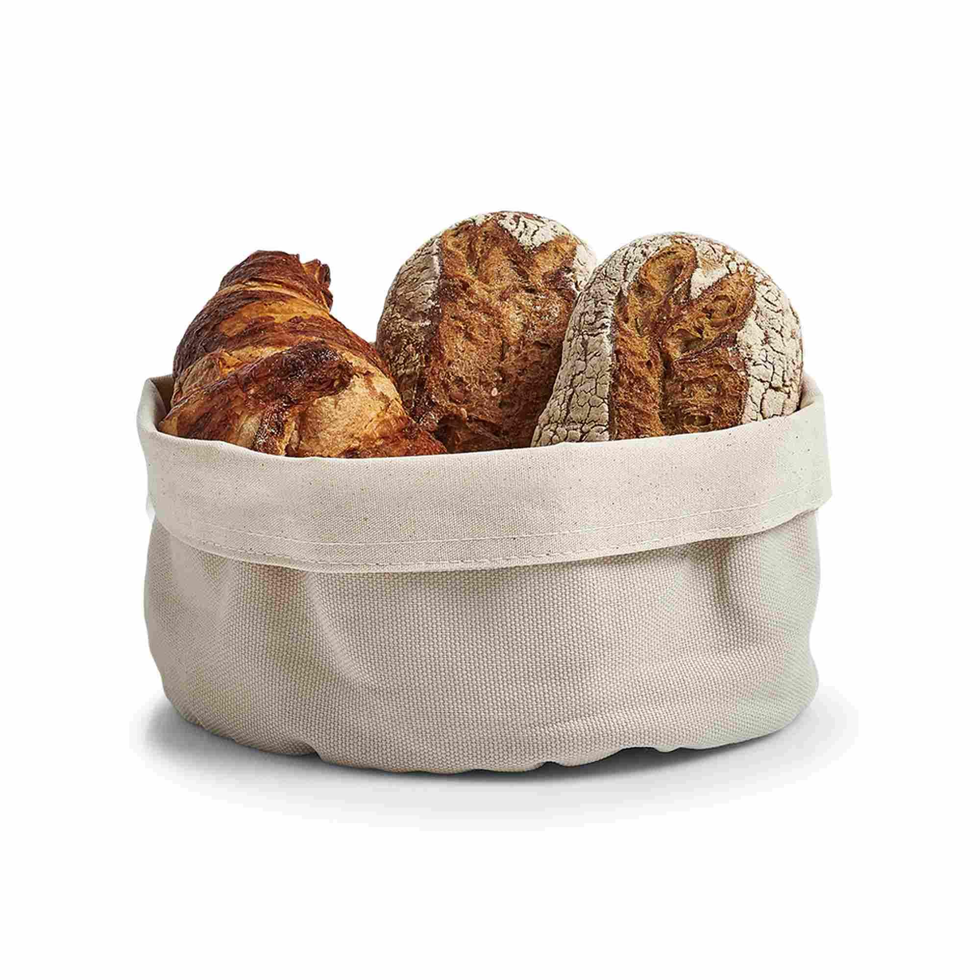 Zeller Brotkorb Brotbeutel Klein Baumwolle creme 20x12cm 18001