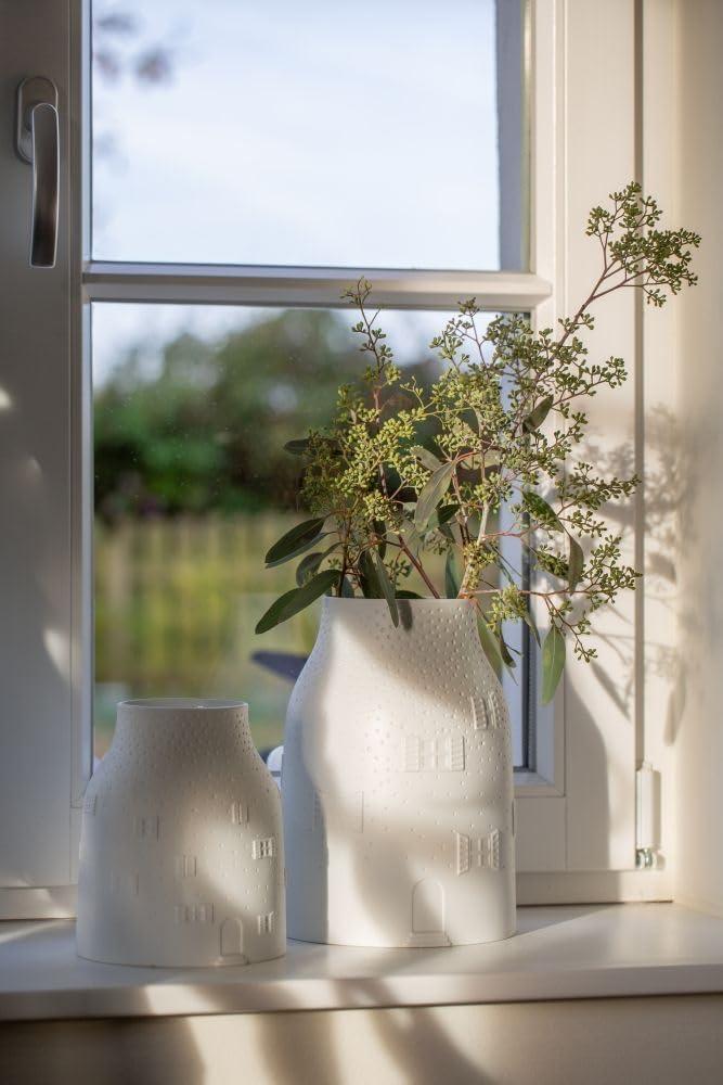 räder Vase Winterhaus groß Porzellan weiß 0092728