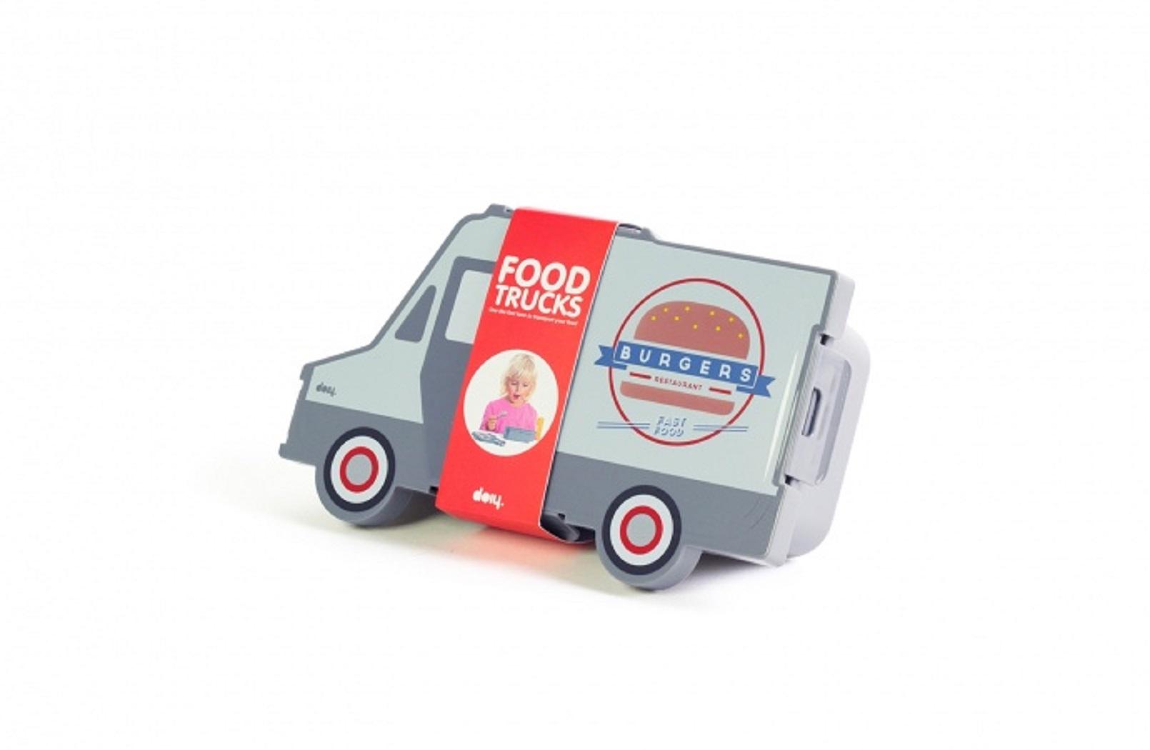 Doiy Lunchbox Burger Truck Grau Frühstücksbox, DYFOODTBU