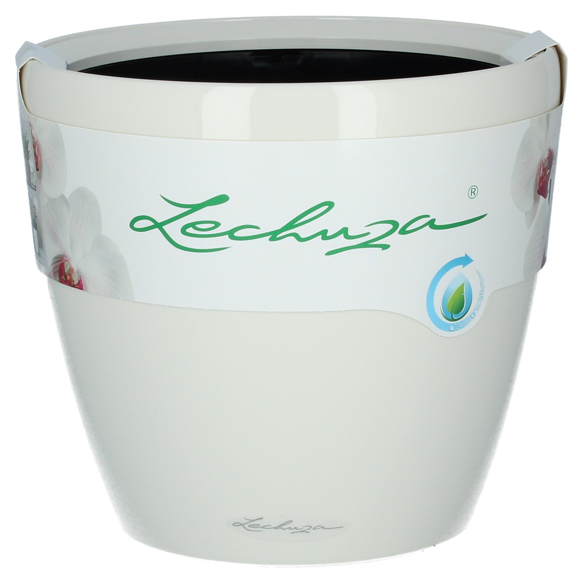 Lechuza Blumentopf rund Classico 28 LS weiß hochglanz