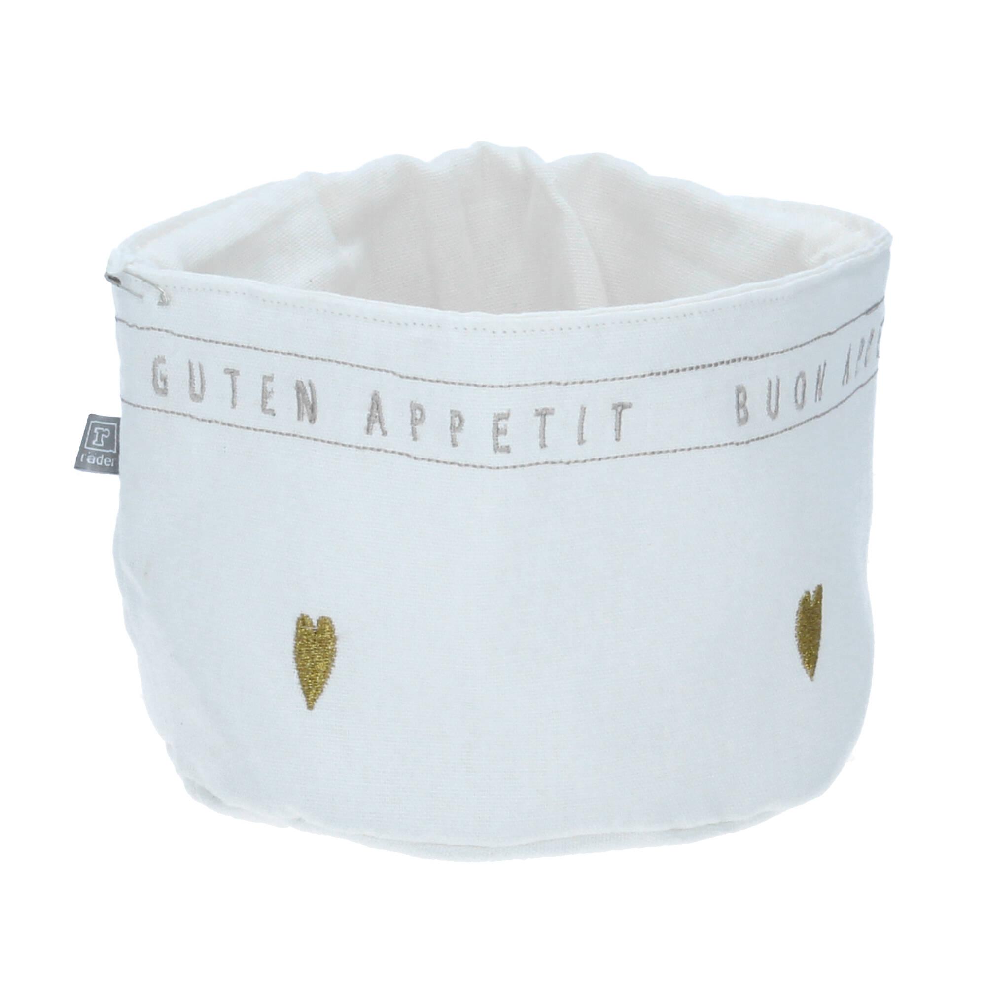 räder PET Breakfast Brotkorb klein 17 cm Baumwolle rund weiß