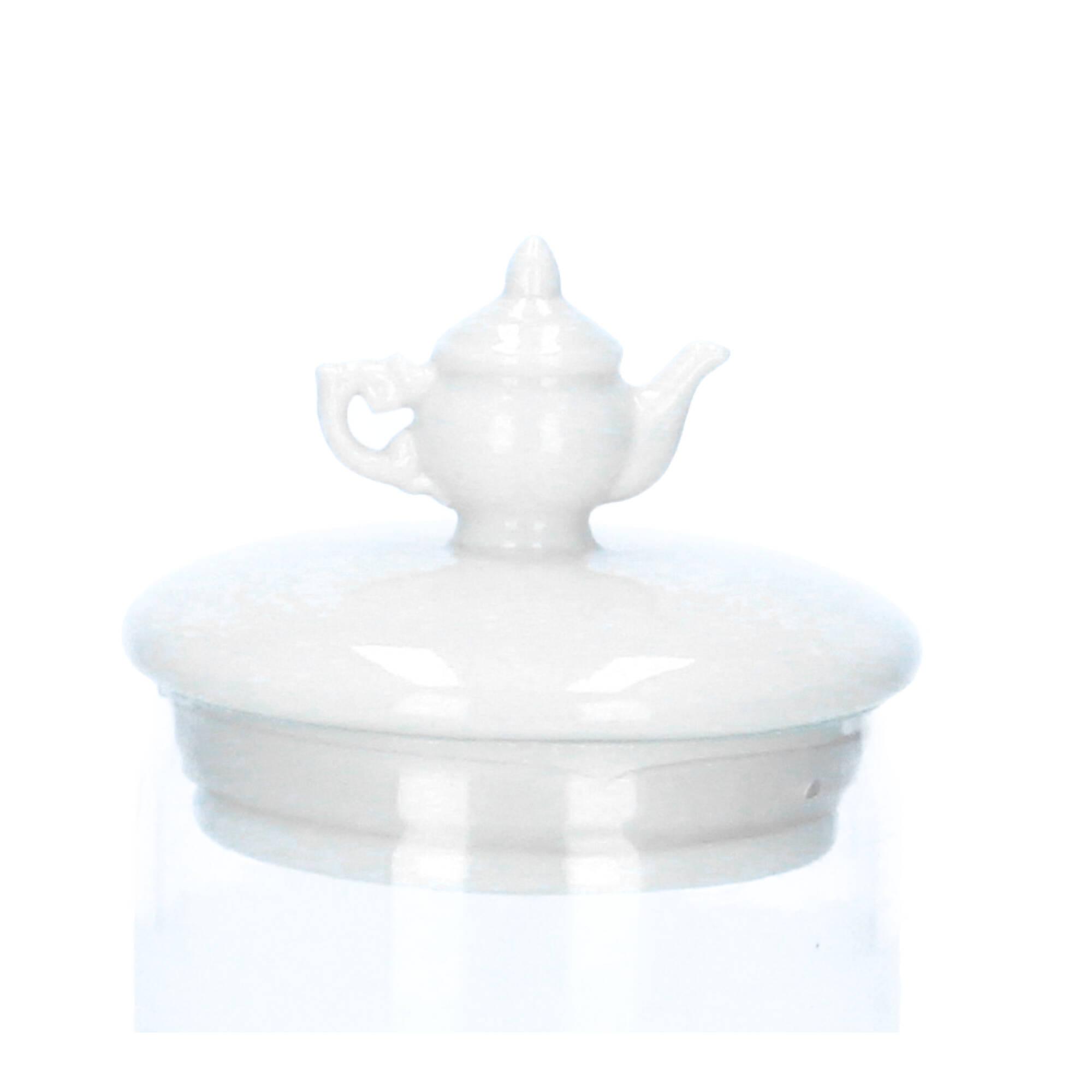 Hoff Interieur Glasdose mit Porzellandeckel Kannen 2er Set Hoff Interieur Glasdose mit Porzellandeckel Kannen 2er Set