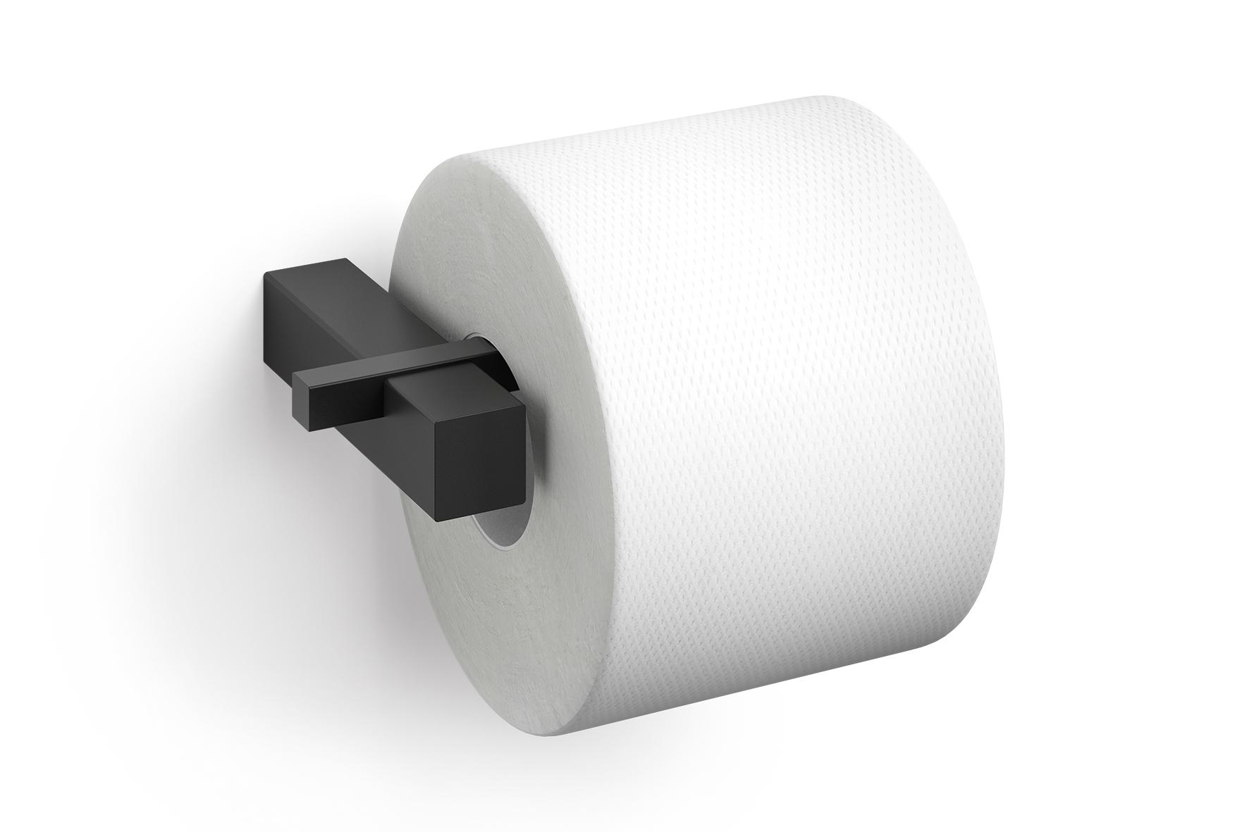 Zack Carvo Toilettenpapierhalter Edelstahl pulverbeschichtet schwarz Zack Carvo Toilettenpapierhalter Edelstahl pulverbeschichtet schwarz