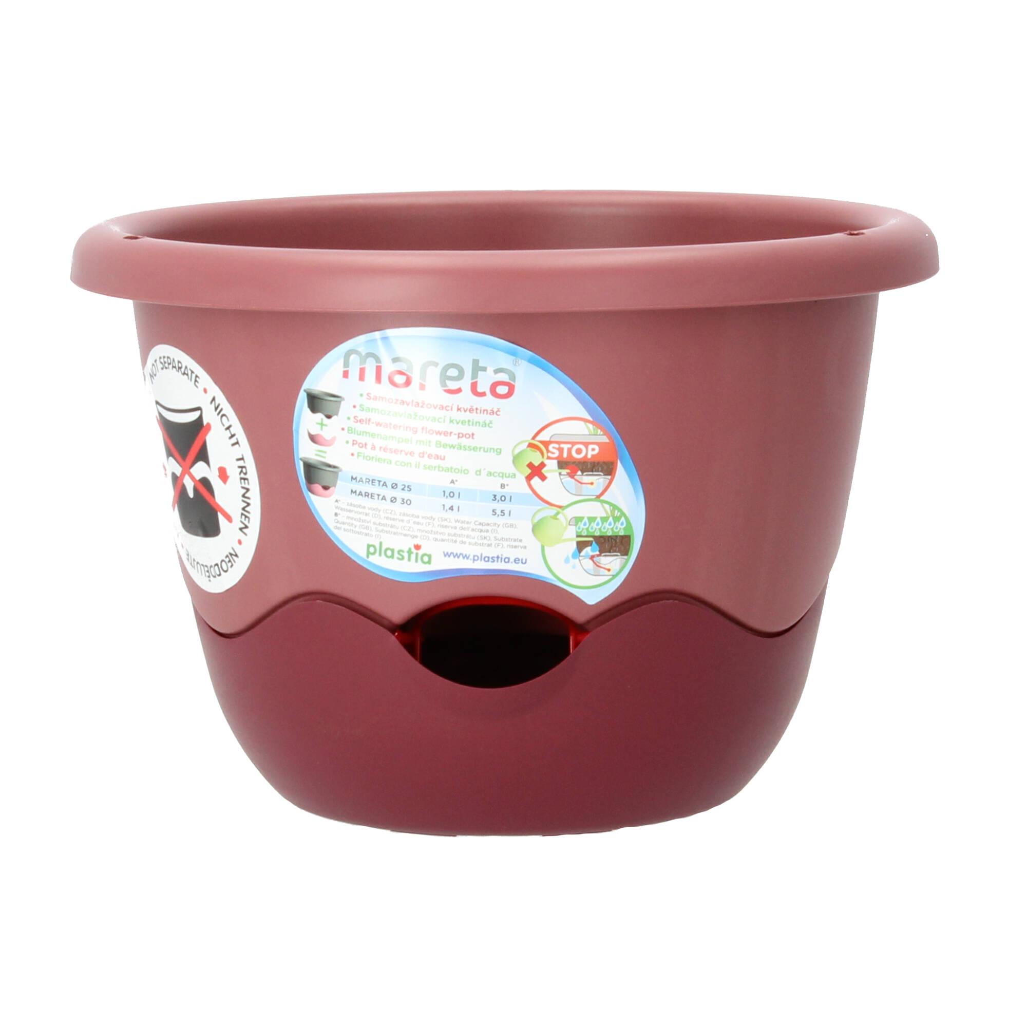 Plastia Blumenampel Mareta 25 rosa weinrot Wasserspeicher Plastia Blumenampel Mareta 25 rosa weinrot Wasserspeicher
