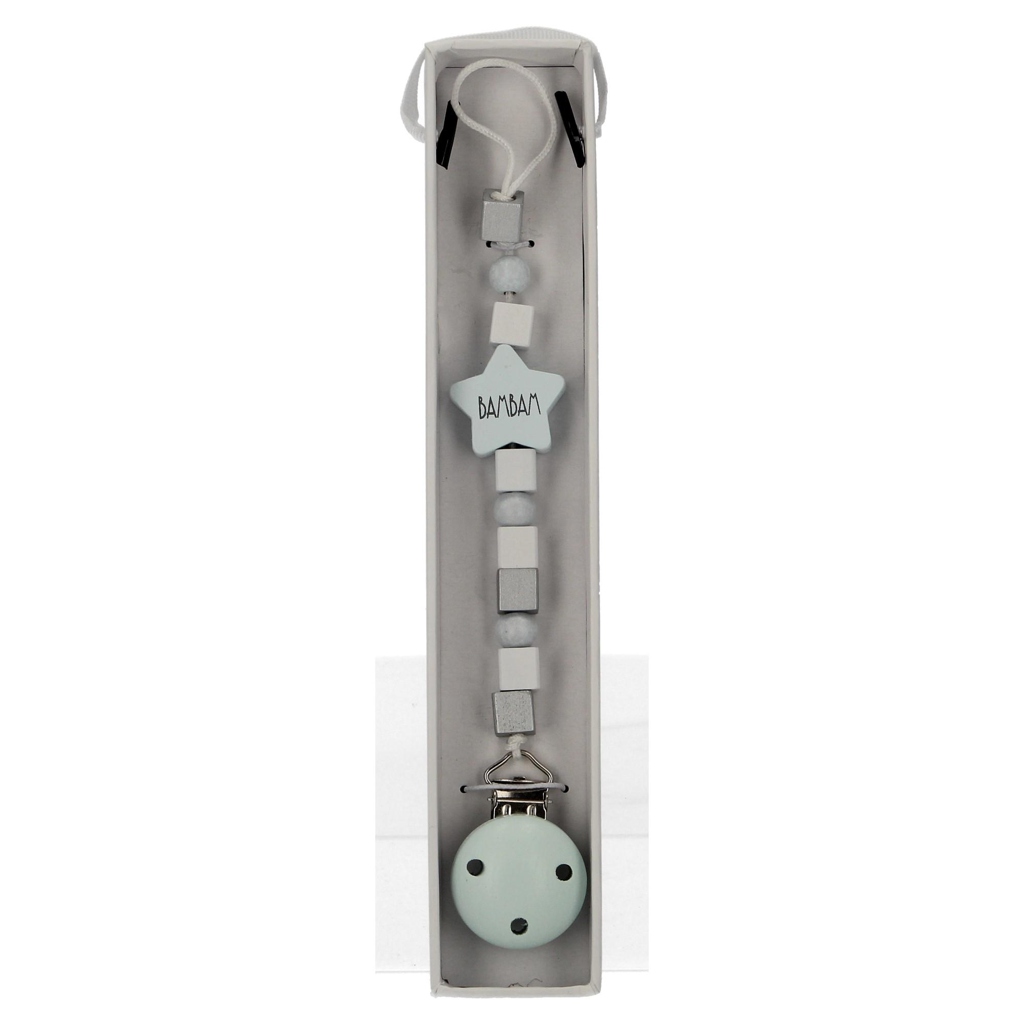 BamBam Schnullerkette mit Clip blau