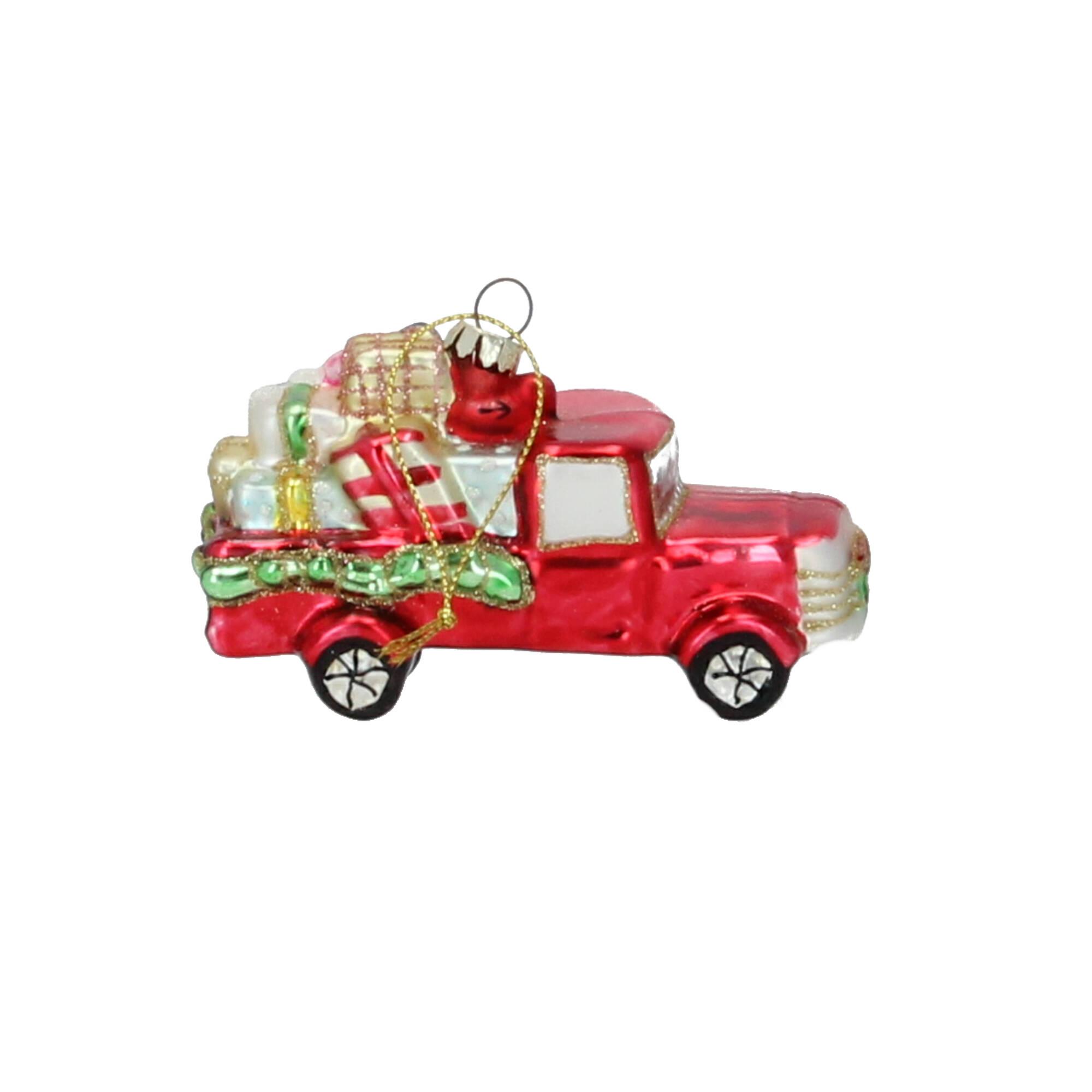 Gehlmann Christbaumschmuck Auto mit Geschenken rot