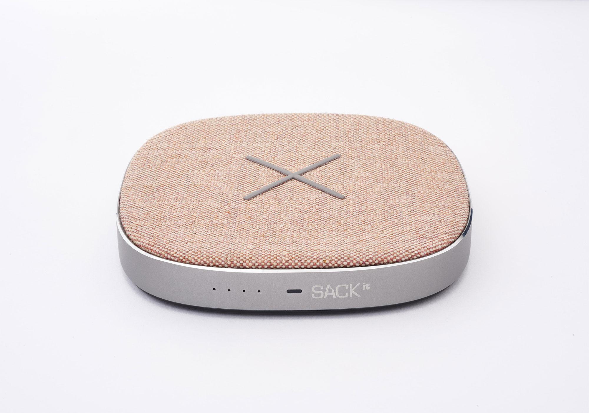 SACKit ChARGEit induktives Ladegerät Powerbank rose