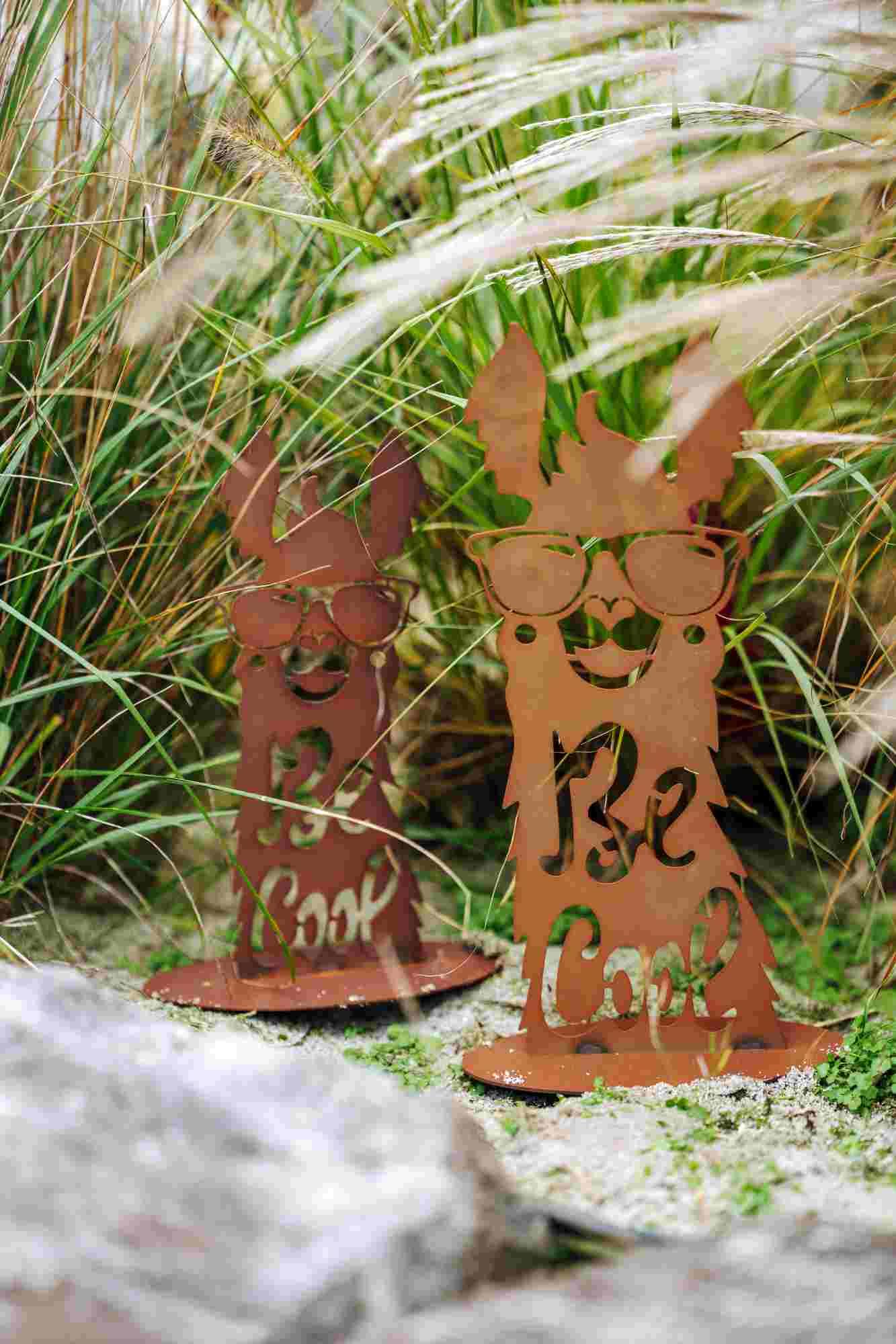 Ferrum Gartendeko Lama Be Cool 39x15cm Edelrost 5-0580