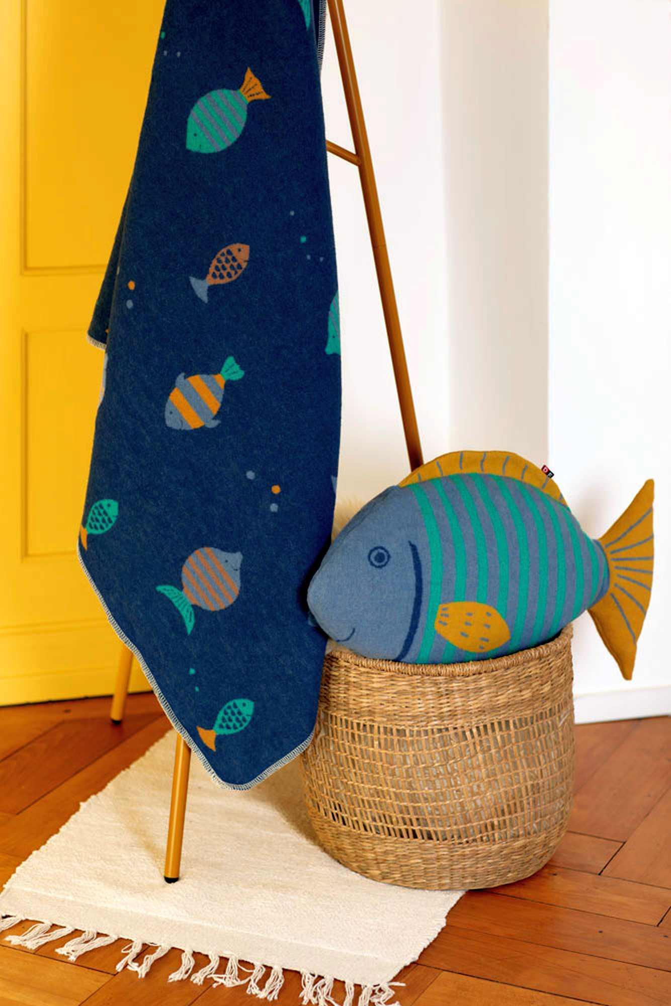 David Fussenegger Kinderdecke Fische Blau 100x140cm David Fussenegger Kinderdecke Fische Blau 100x140cm