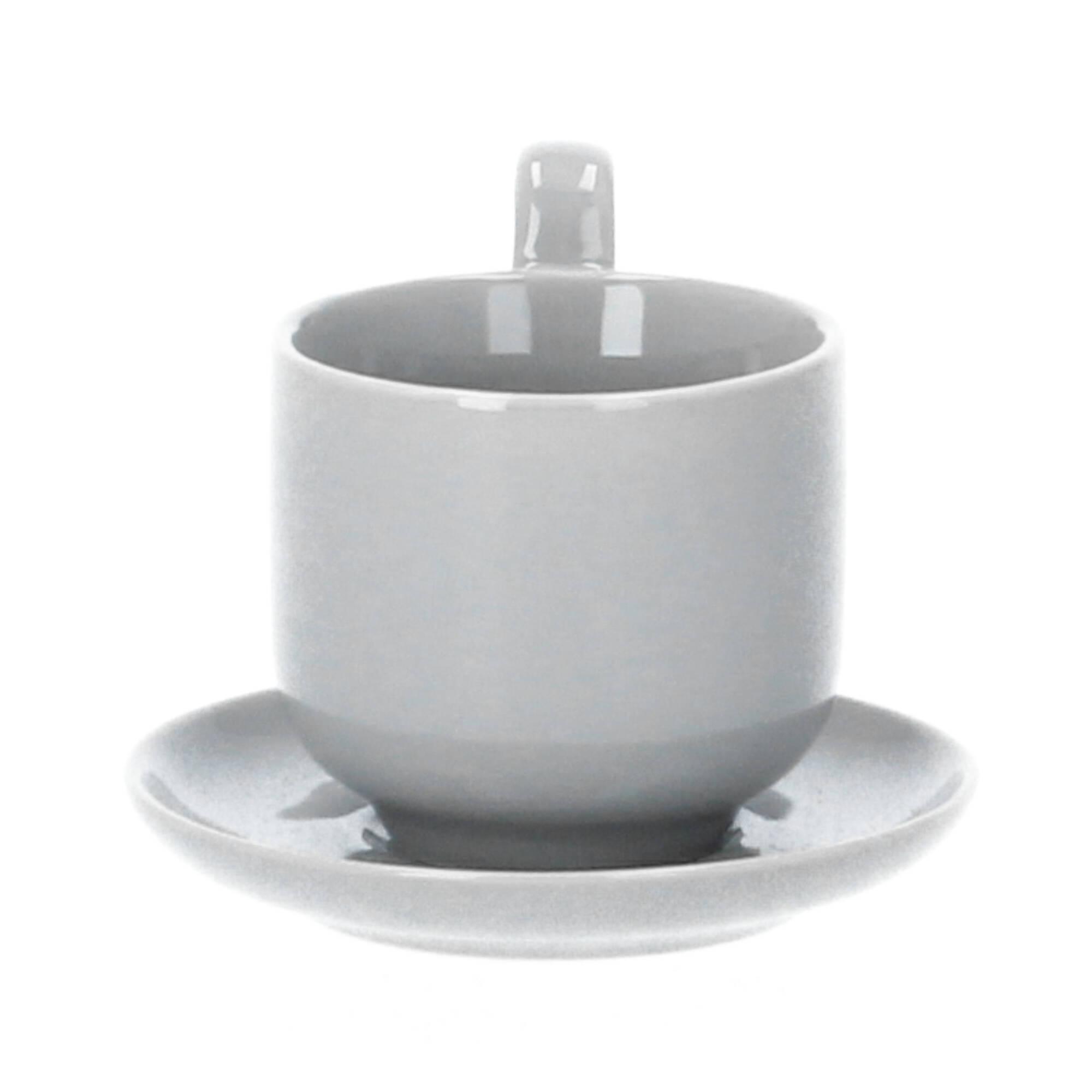 blomus RO 2 Espressotassen mit Untertasse 80 ml Porzellan mourning dove