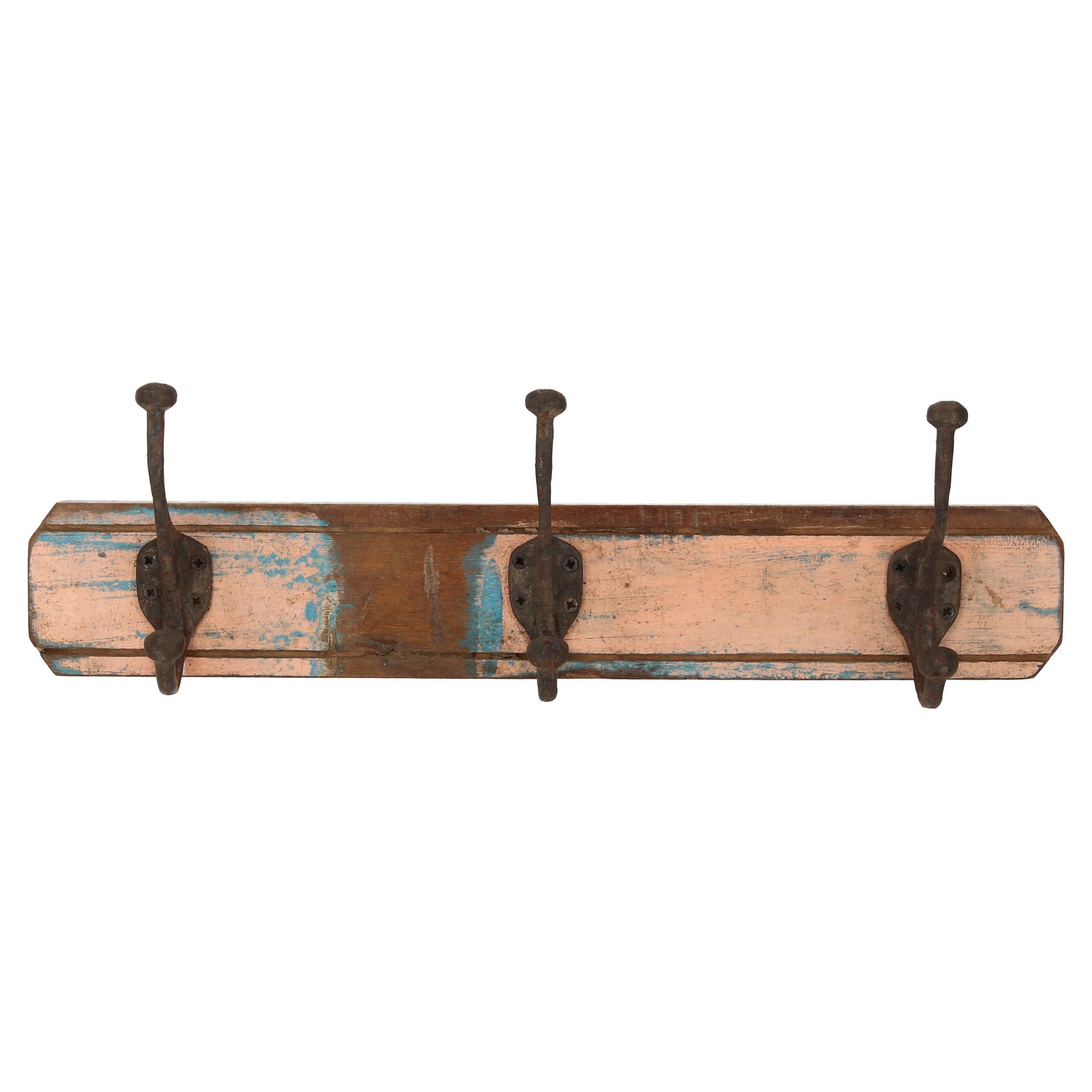 Nature & Style Wandgarderobe 3 Haken rosa