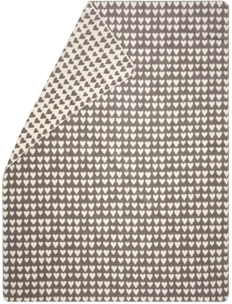 David Fussenegger Kuscheldecke Herzen Rauch150x200cm 02409350