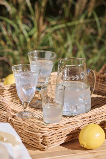 IB Laursen Kanne 0,8 l Glas m Henkel Blätterranke 02076-00 IB Laursen Kanne 0,8 l Glas m Henkel Blätterranke 02076-00