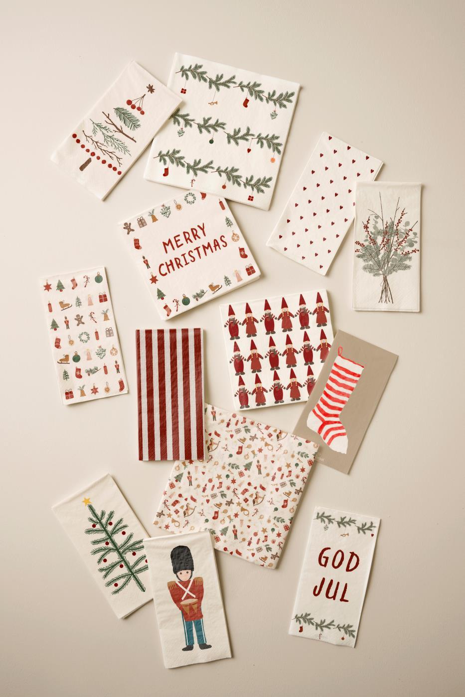 IB Laursen Serviette Merry Christmas 33x33cm Papier 95951-00