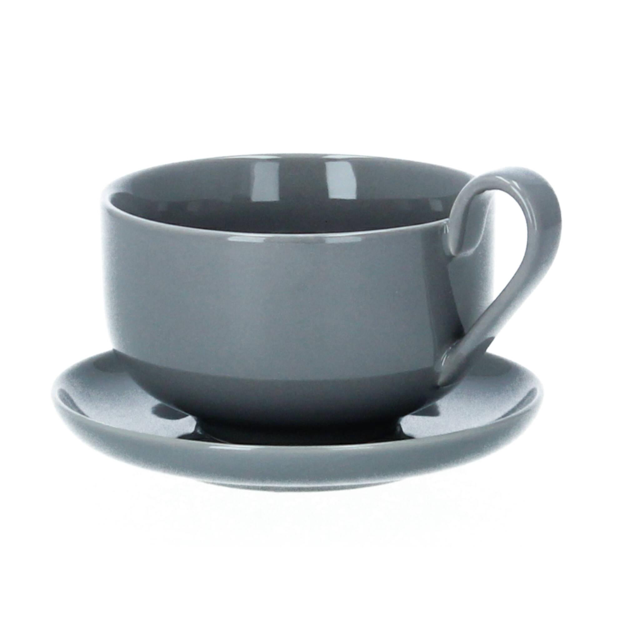 blomus RO 2 Teetassen mit Untertasse 230 ml Porzellan sharkskin