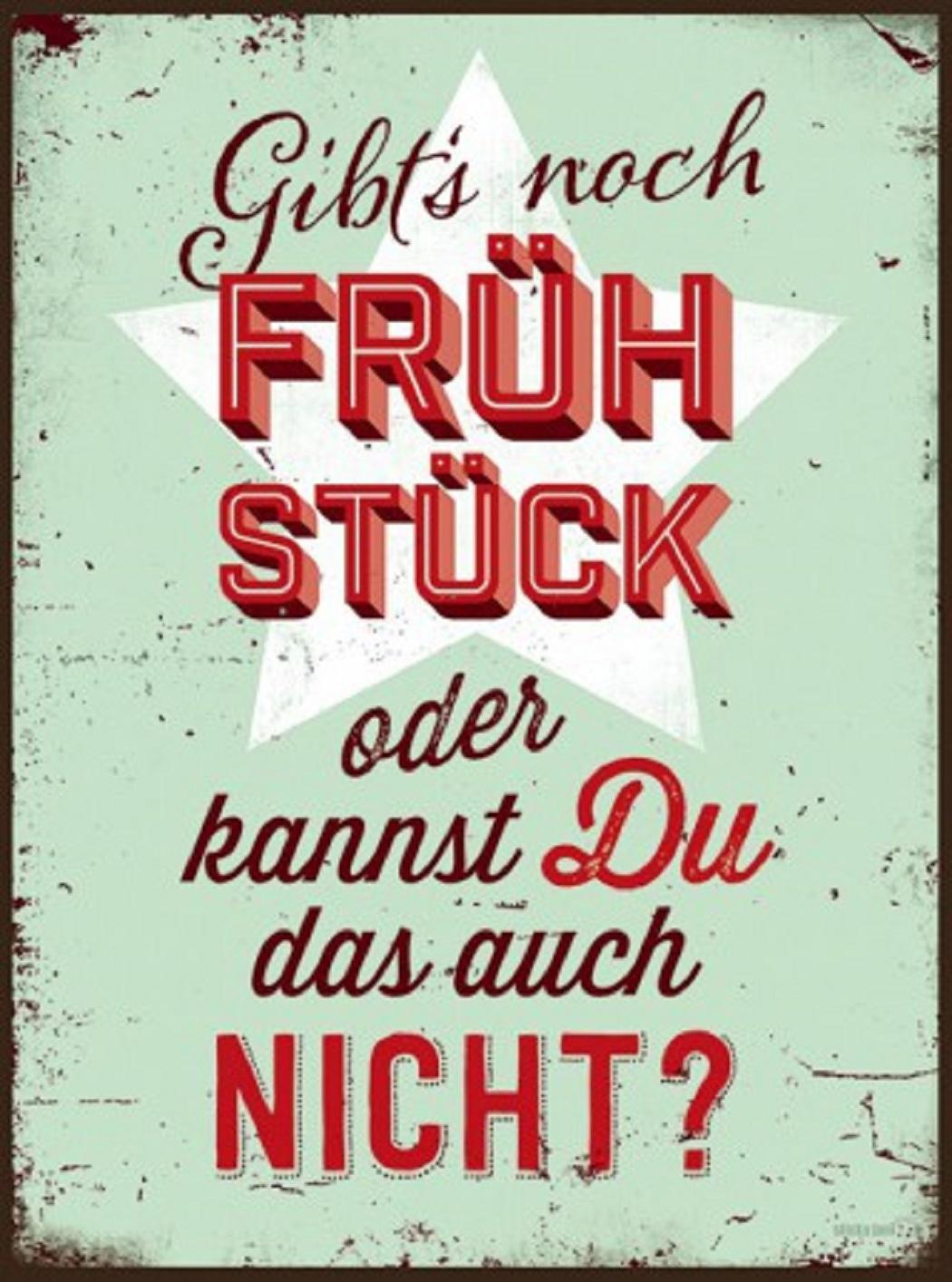 Sticky Jam Retro-Blechschild, Gibt's noch Frühstück..., 50440404 Sticky Jam Retro-Blechschild, Gibt's noch Frühstück..., 50440404