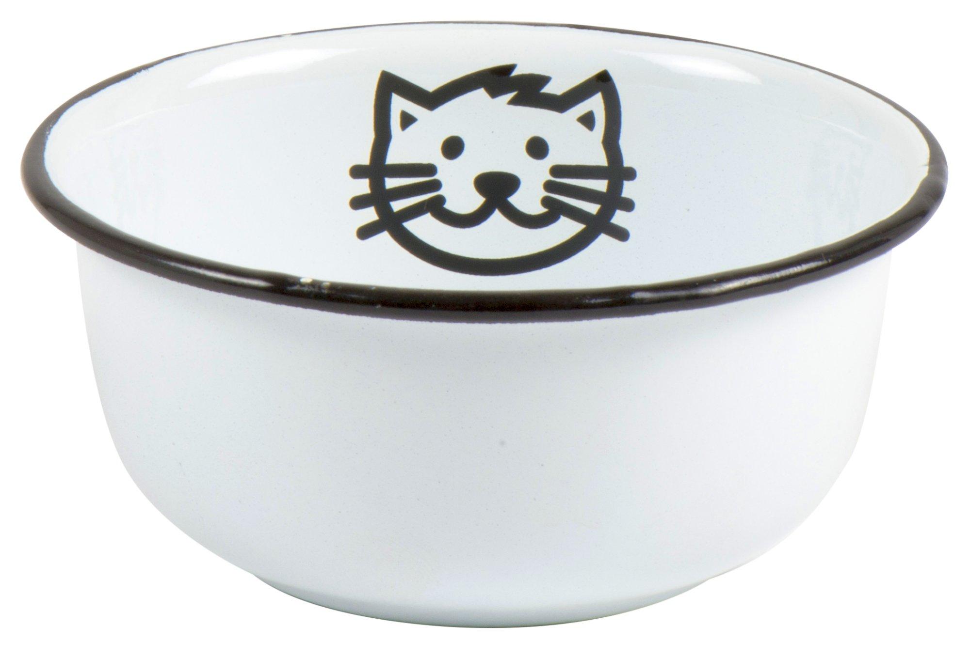 IB Laursen Fressnapf Katze klein D:11cm Emaille weiß 044311