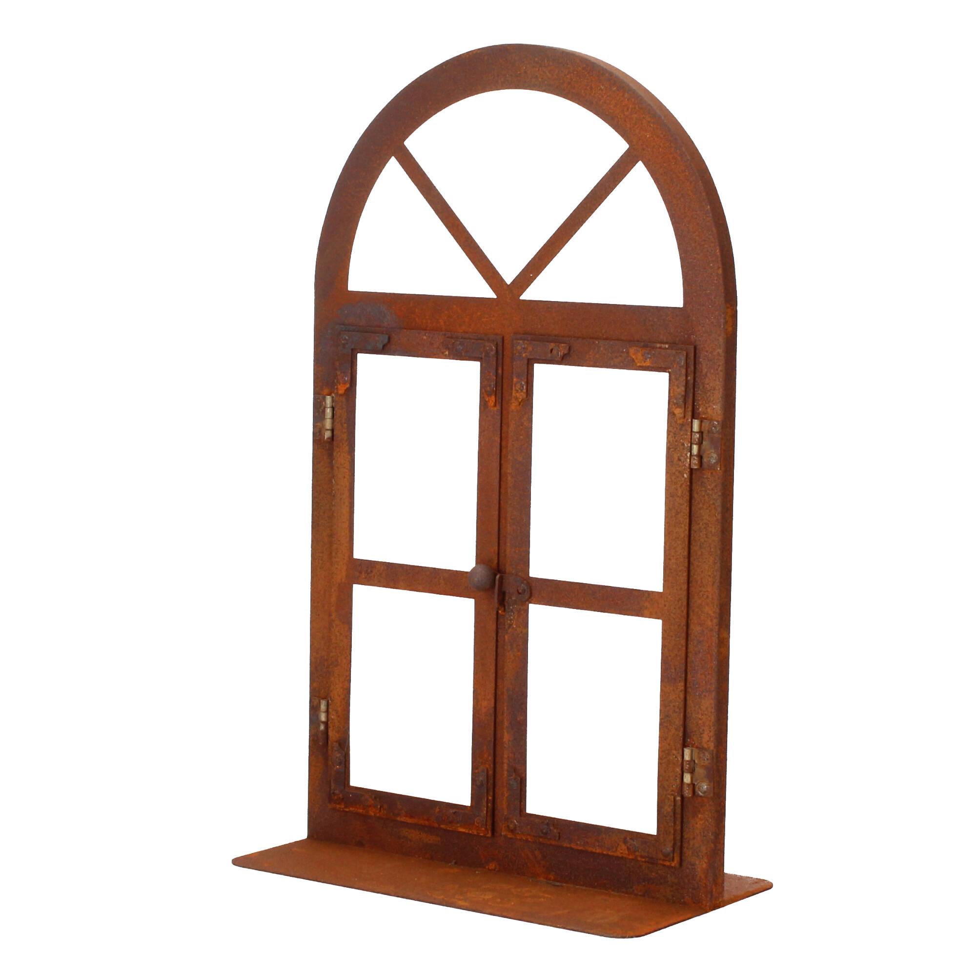 Lünemann Gartendeko Fenster Rundbogen Edelrost Lünemann Gartendeko Fenster Rundbogen Edelrost