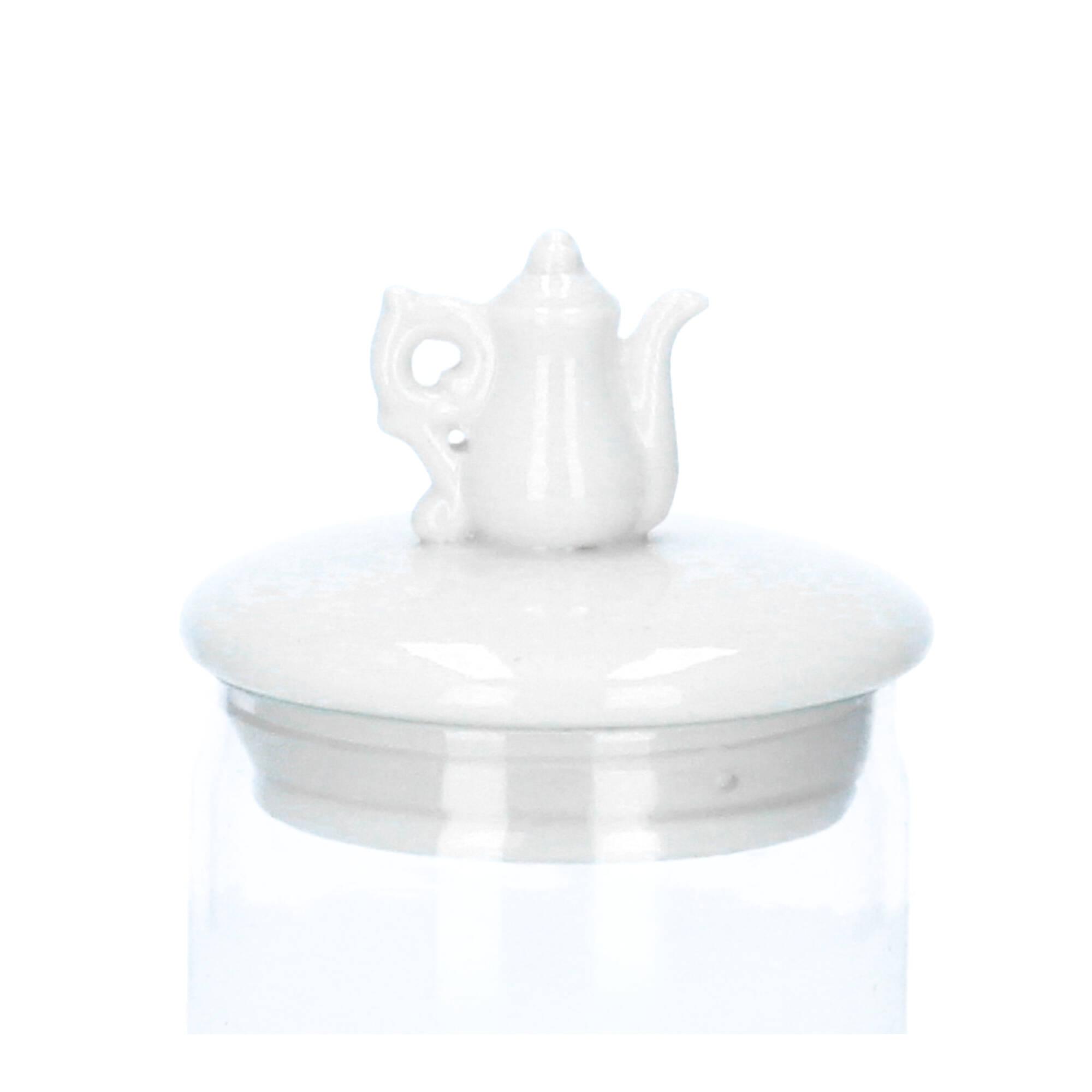 Hoff Interieur Glasdose mit Porzellandeckel Kannen 2er Set