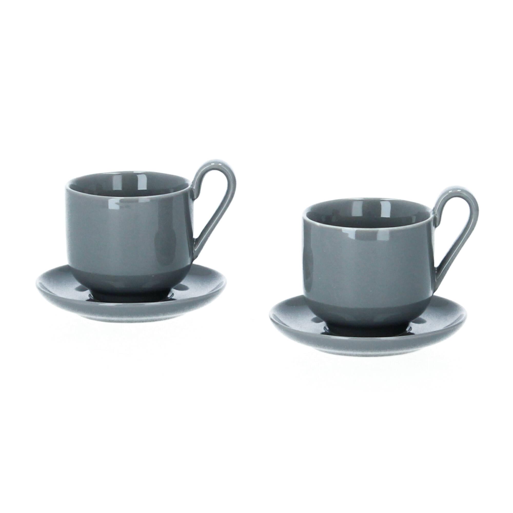 blomus RO 2 Espressotassen mit Untertasse 80 ml Porzellan sharkskin blomus RO 2 Espressotassen mit Untertasse 80 ml Porzellan sharkskin